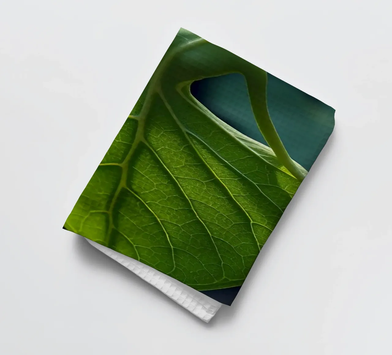 Une feuille unique ressemblant à une danseuse en lumière naturelle torchon de DesignDoodle