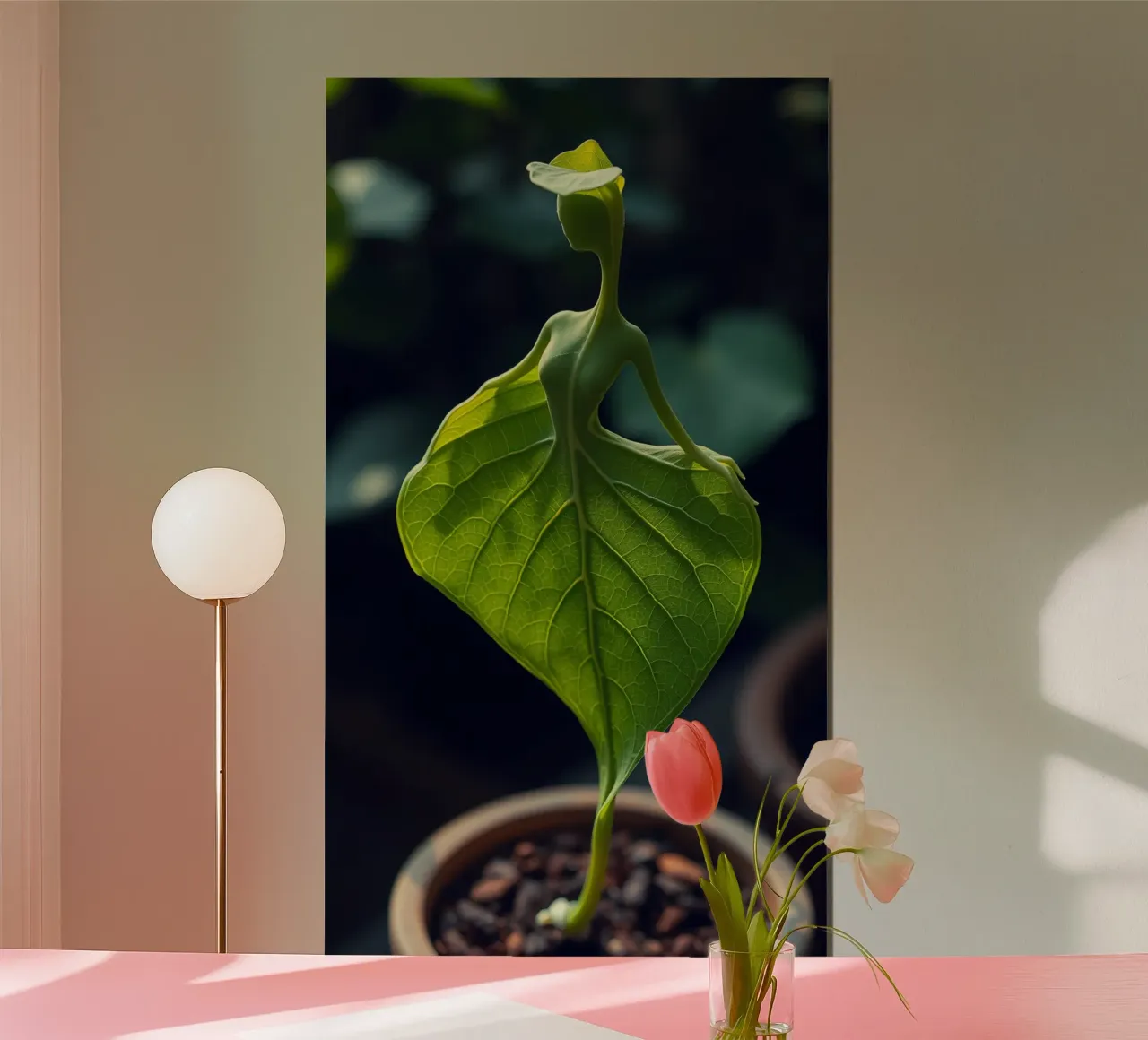 A unique leaf resembling a dancer in natural light hahnemühle by DesignDoodle