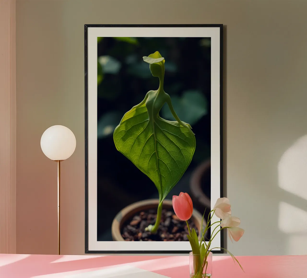 A unique leaf resembling a dancer in natural light hahnemühle by DesignDoodle