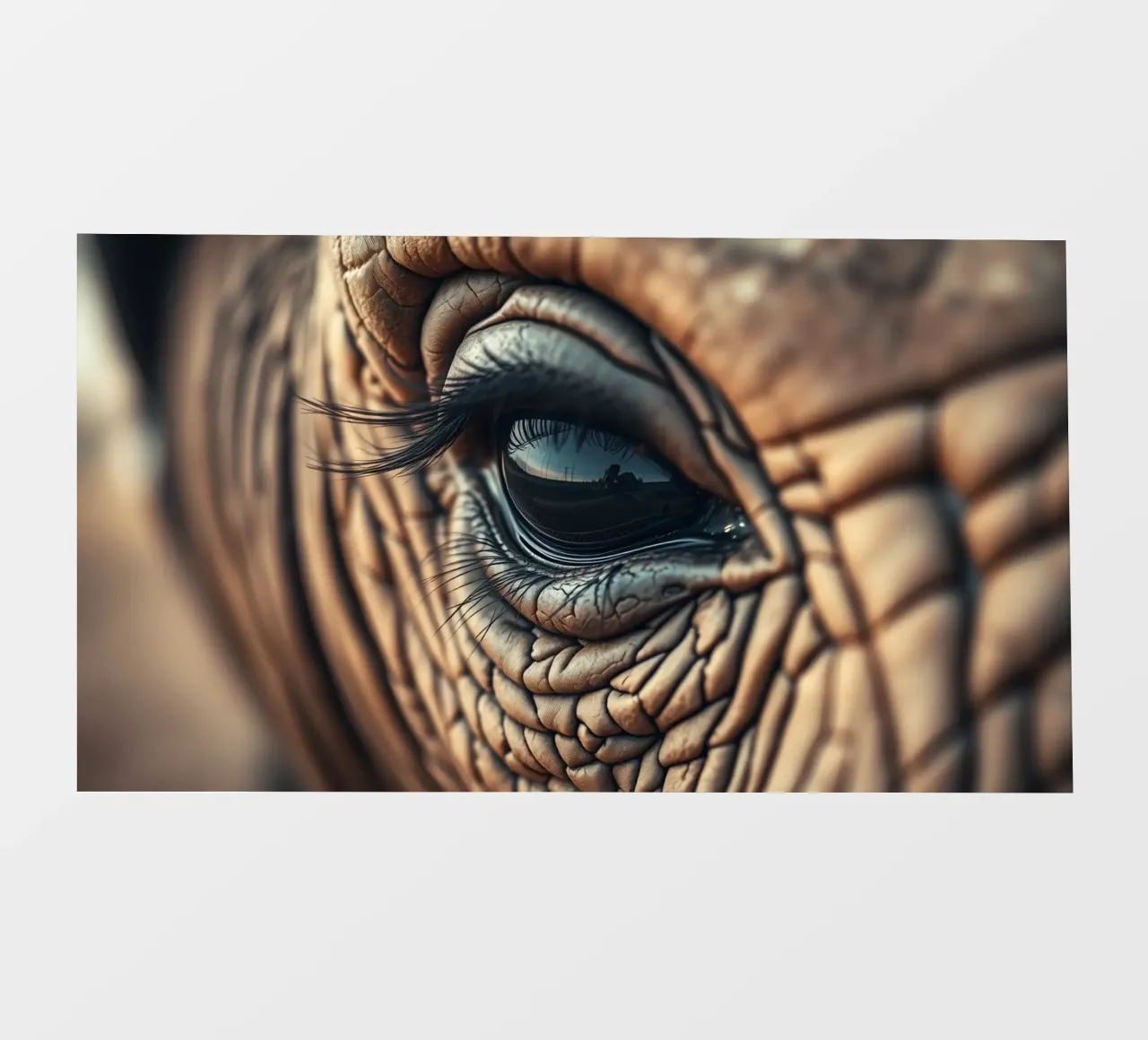 Close-up of an elephant's eye revealing intricate details photo wallpaper by DesignDoodle