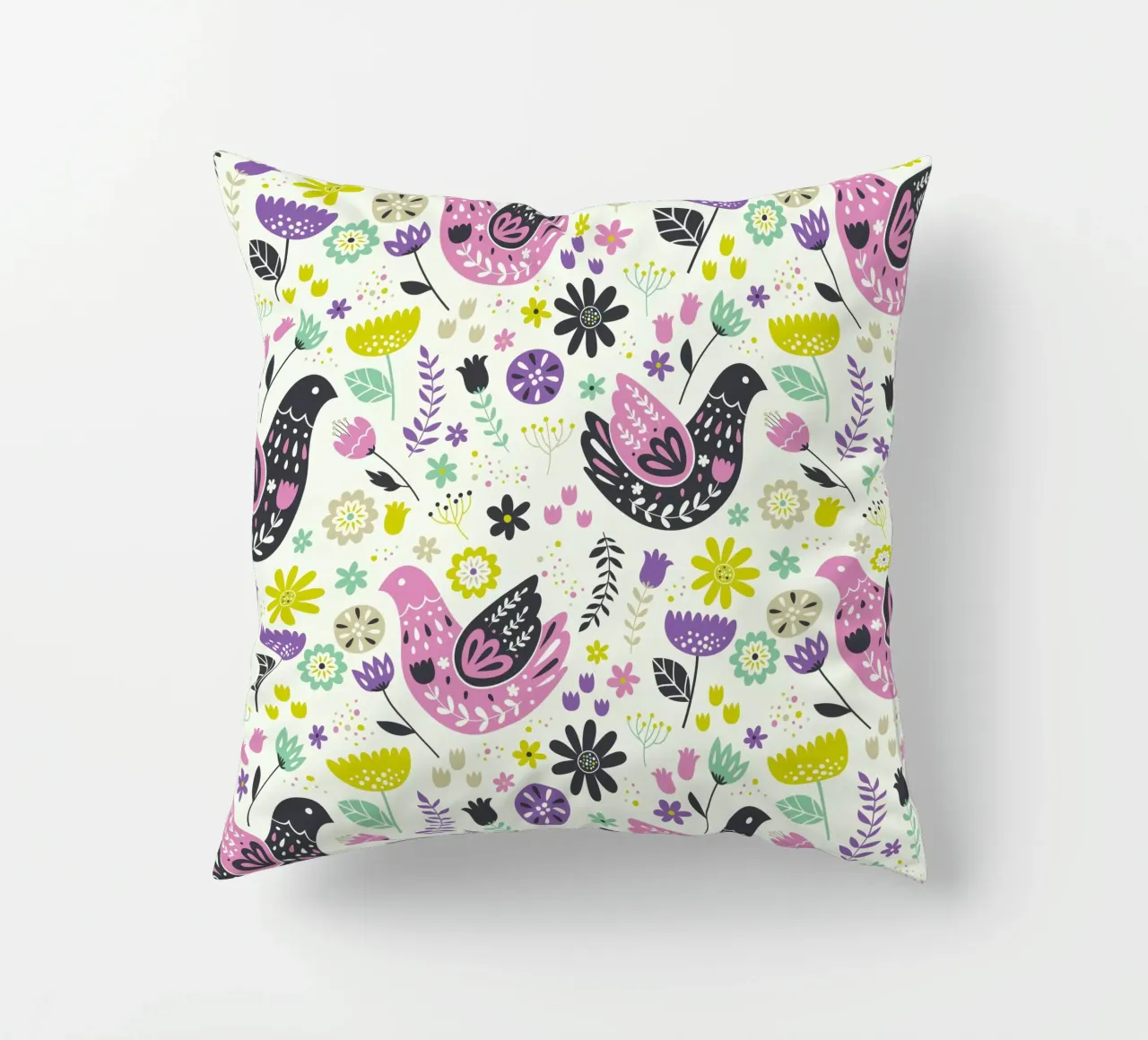 Scandinavian Birds cuscino da A Nordic Girl