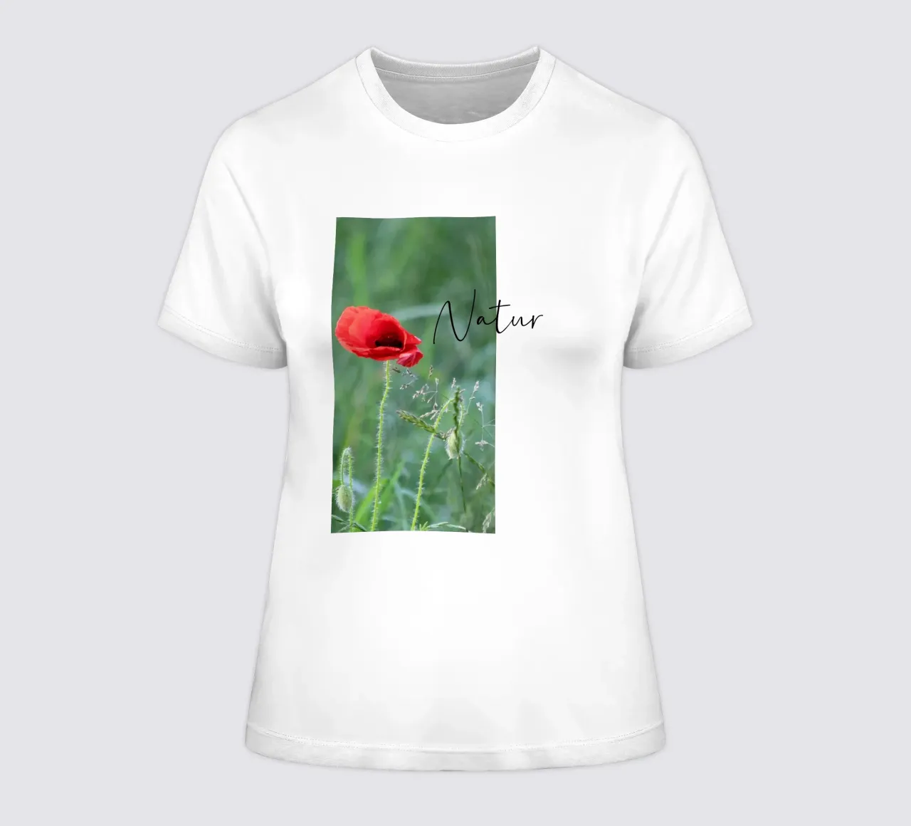 Poppies in the field women's fitted t-shirt by Kreativernetzt
