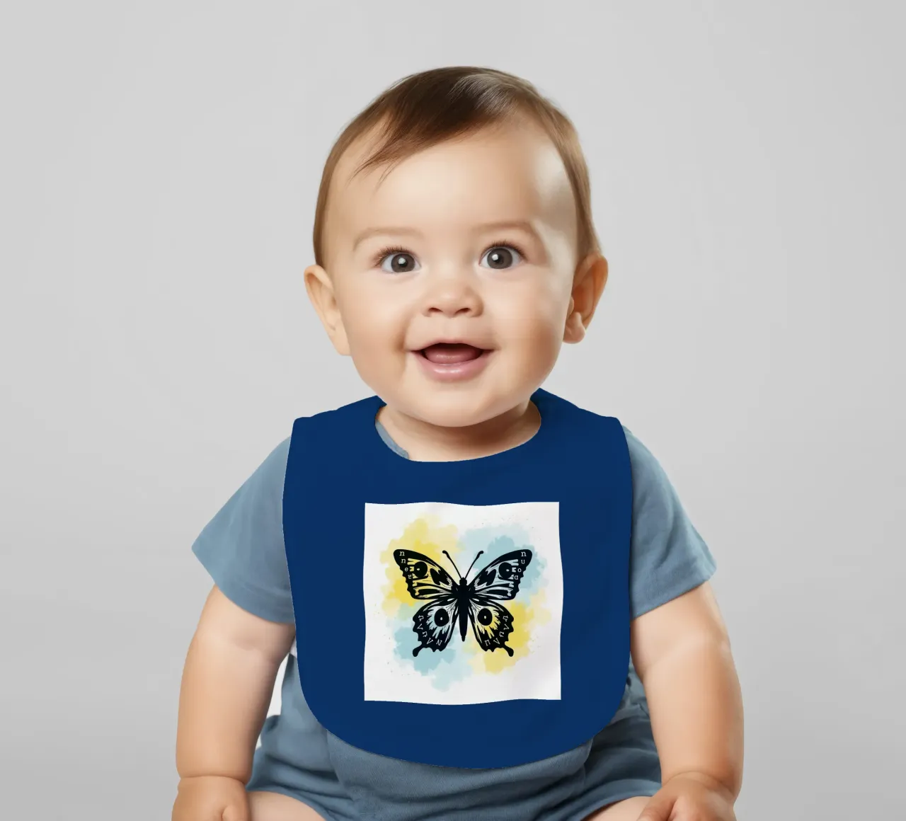 Butterfly baby bib by CASTILO