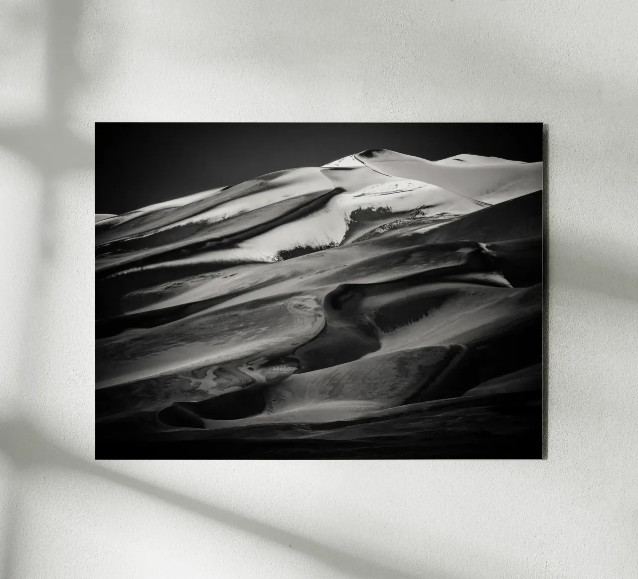 Snow-capped Sand Dune BW alluminio dibond da stunningphotos