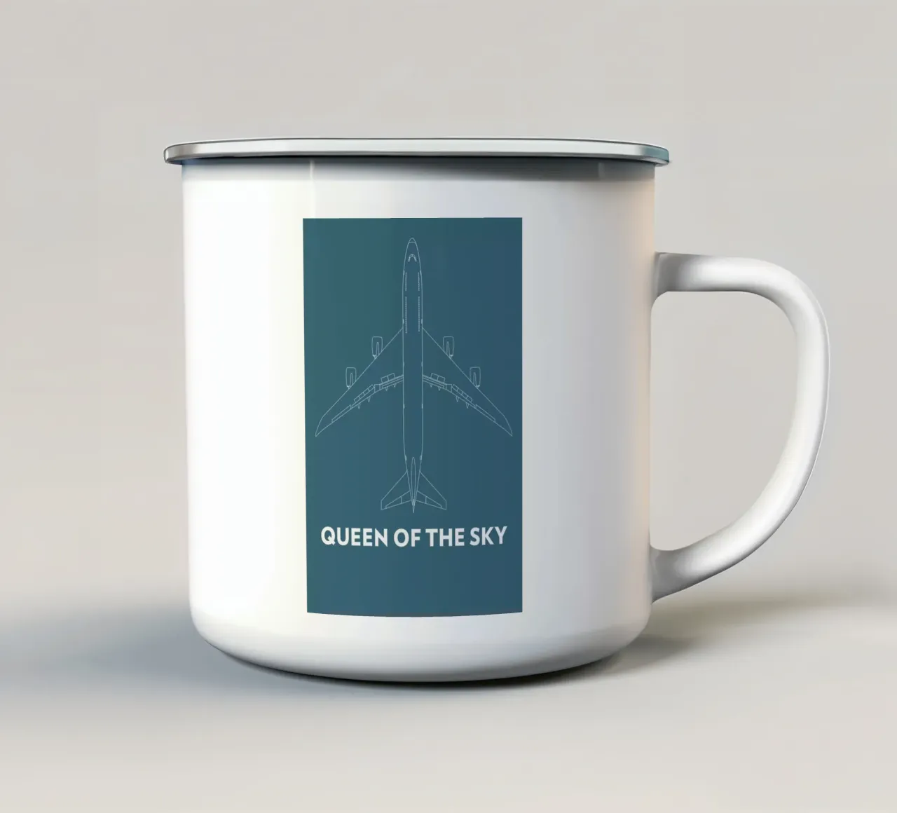 Queen of the Sky Boeing 747 tazza in smalto da Marc Schulthess
