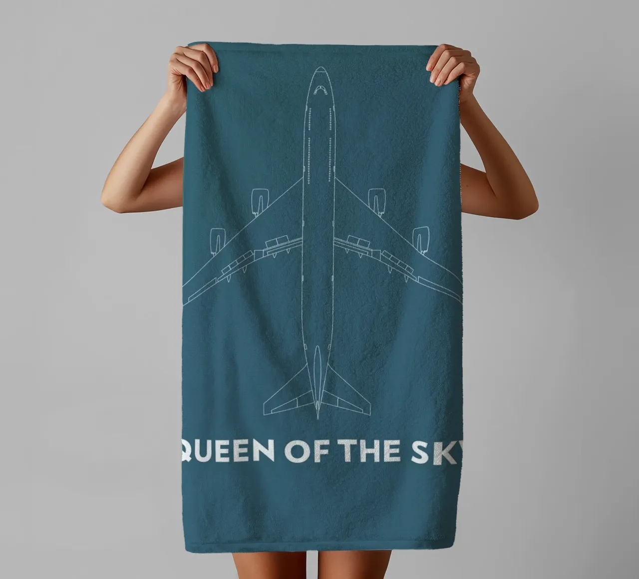 Queen of the Sky Boeing 747 asciugamano da bagno da Marc Schulthess