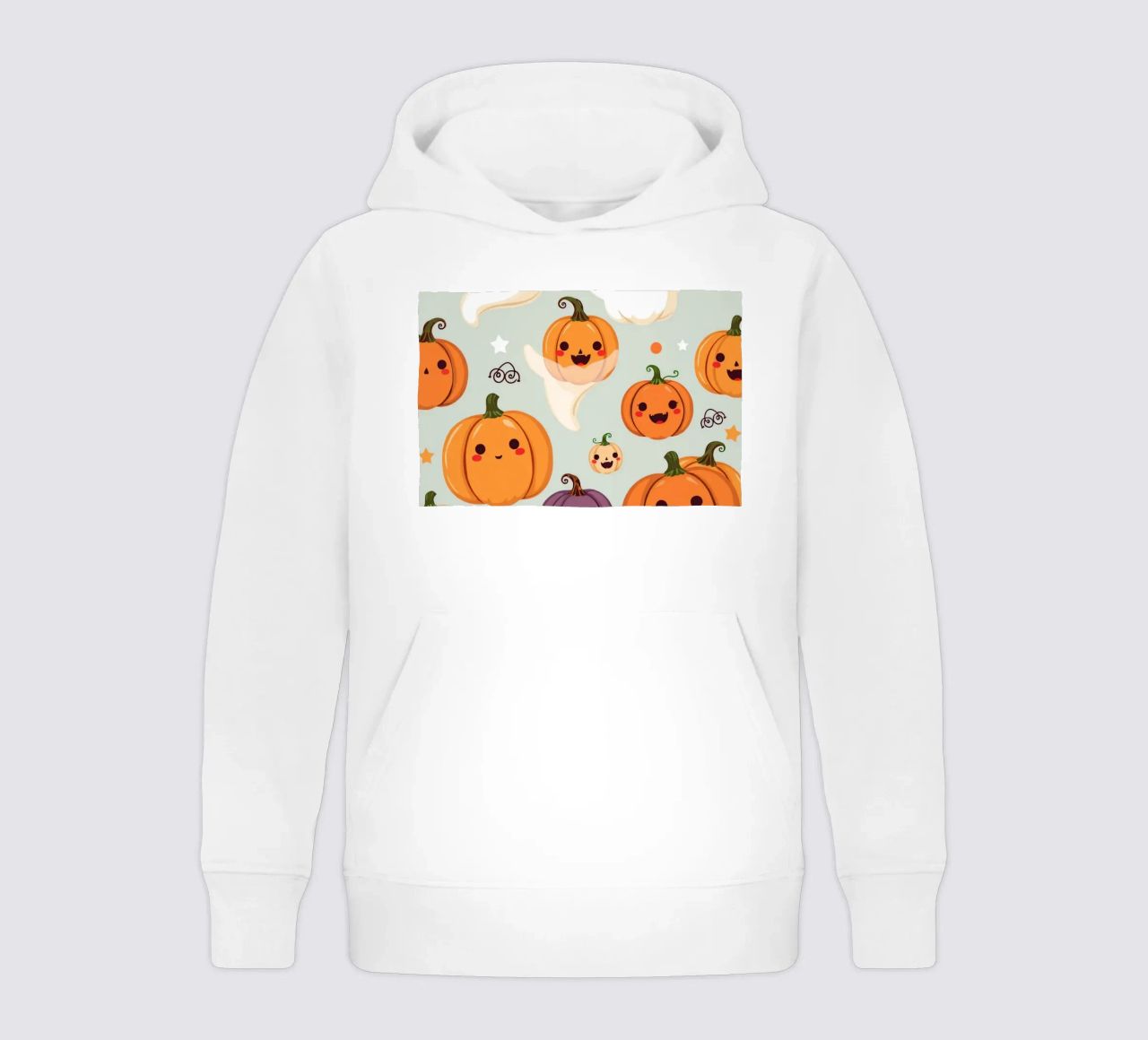 Simpática ilustración de Halloween con una calabaza sonriente sudadera con capucha para niño de DesignDoodle