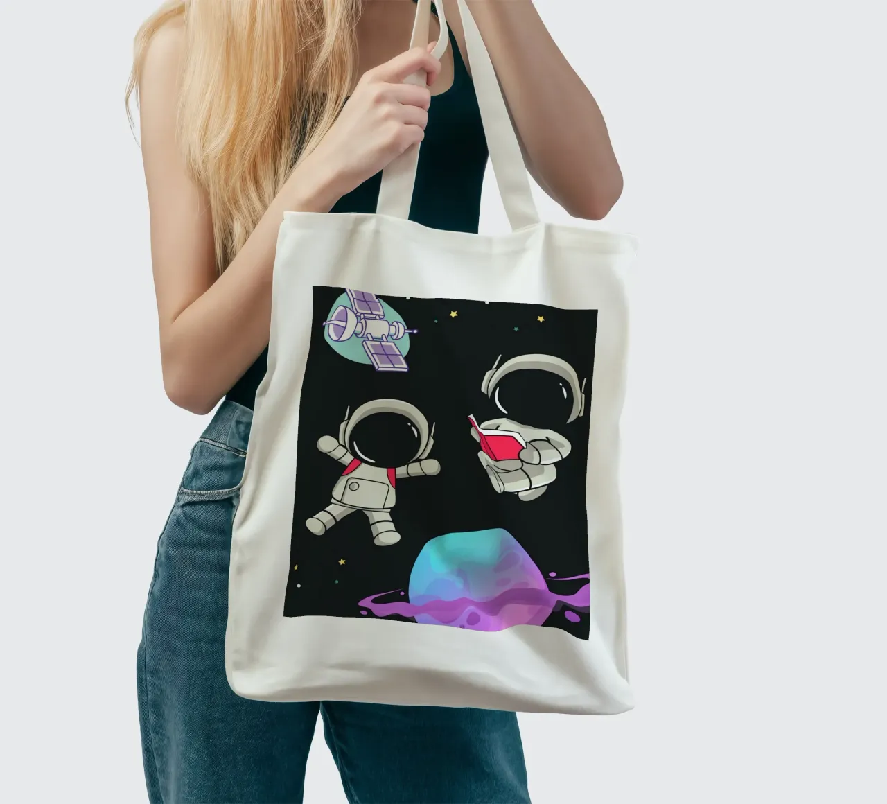 Space Robots borsa in juta da Dreamer10