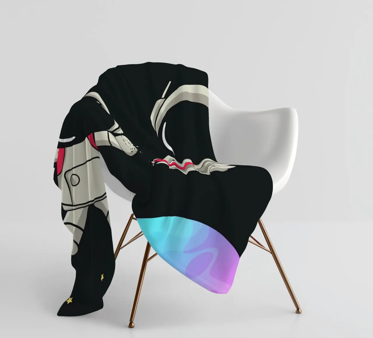 Space Robots Fleecedecke von Dreamer10