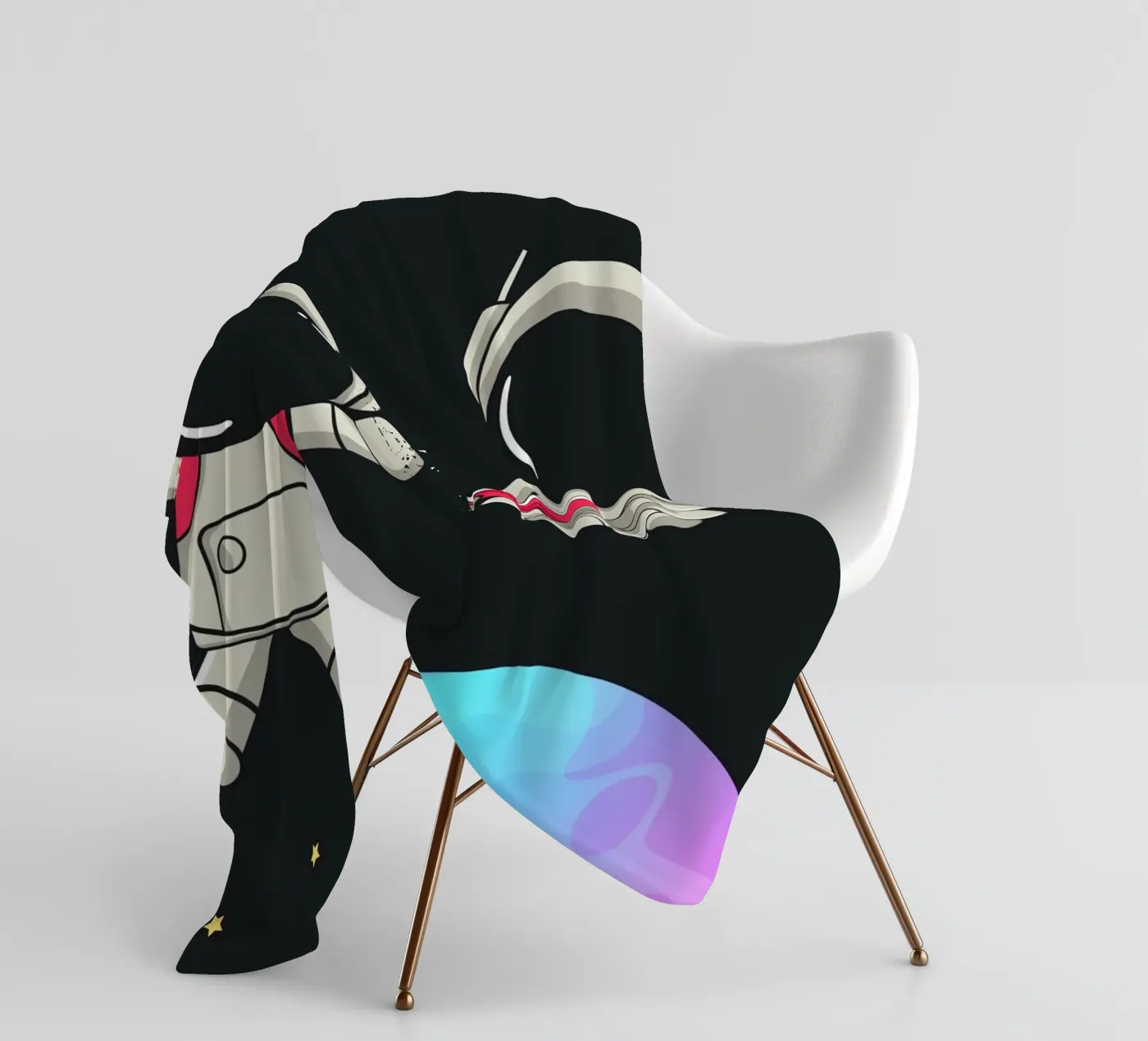 Space Robots Fleecedecke von Dreamer10