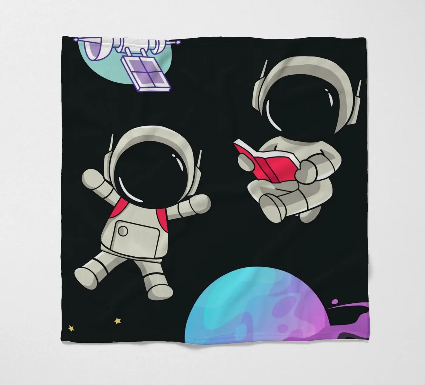 Space Robots Fleecedecke von Dreamer10