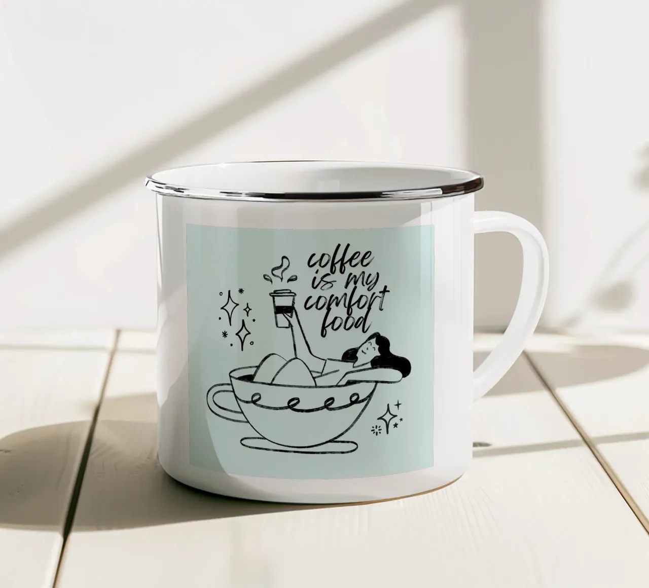 Coffee Life tazza in smalto da Dreamer10