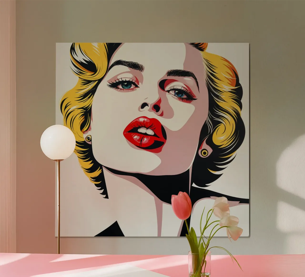 Pop Art bionda poster con telaio in alluminio da Anita's Dream