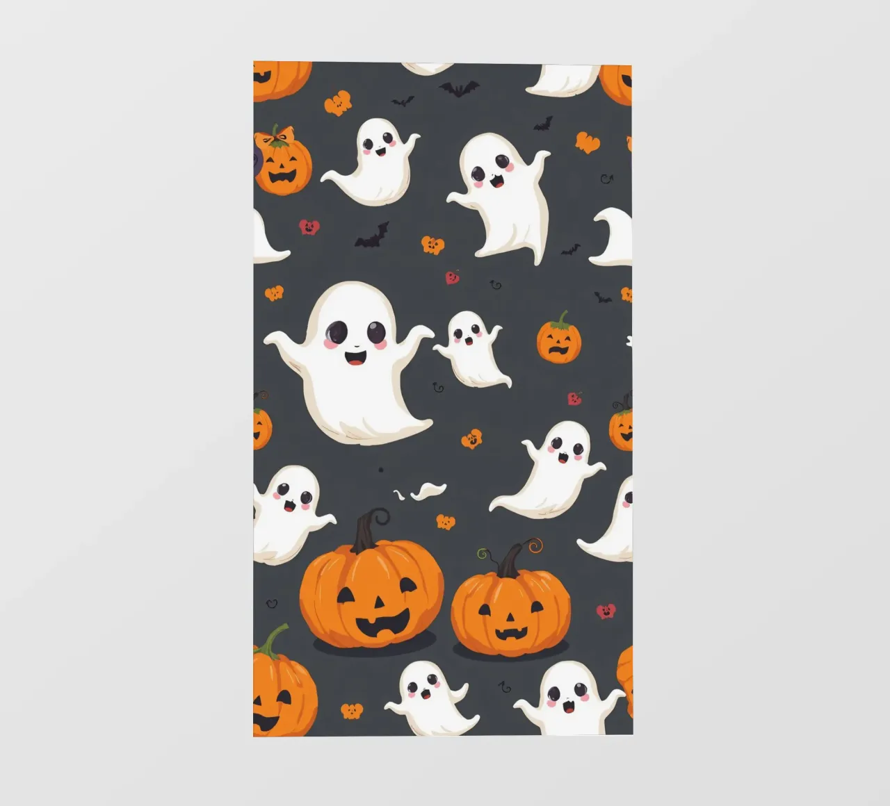 Fantasmi giocosi e zucche allegre in un festoso Halloween pellicola backlit da DesignDoodle