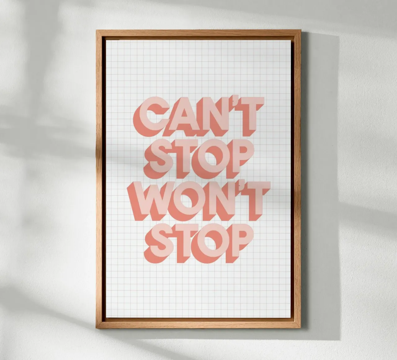 Can't Stop Won't Stop Typography Design canvas by THE MOTIVATED TYPE