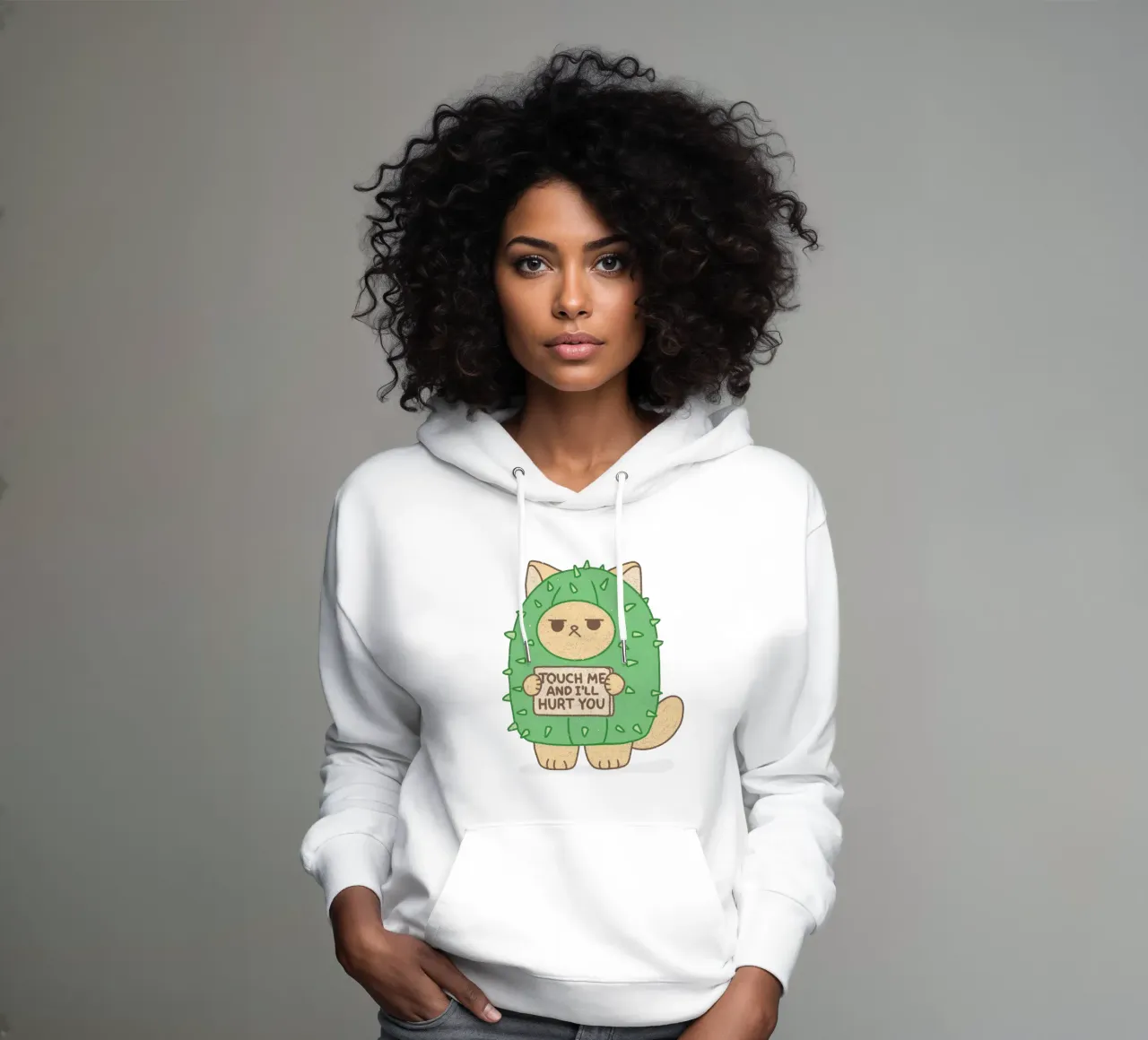 Tócame y te haré daño sudadera con capucha de Loobs