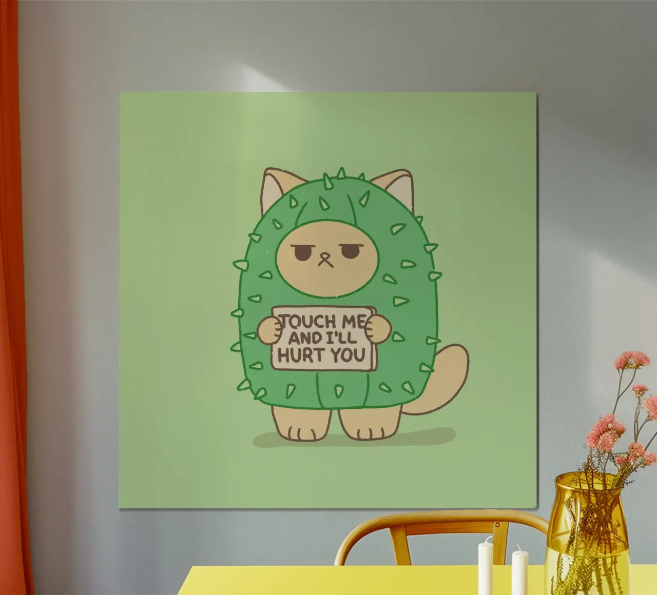 Berühre mich und ich werde dir wehtun Poster mit Kunststoffrahmen von Loobs