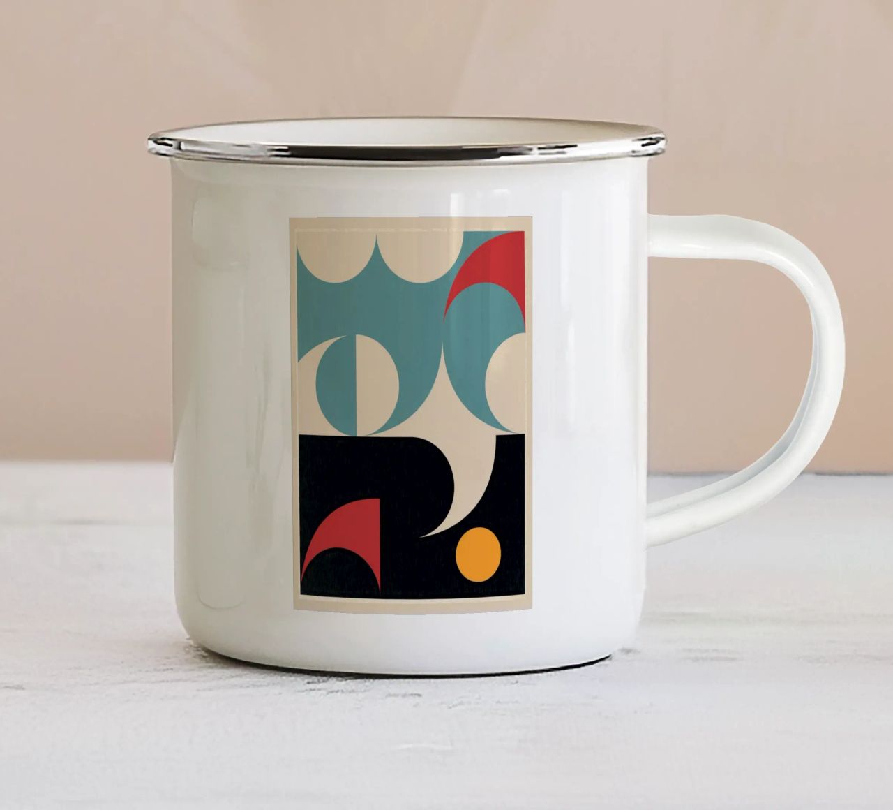 Abstraction 27 enamel mug by Gaite