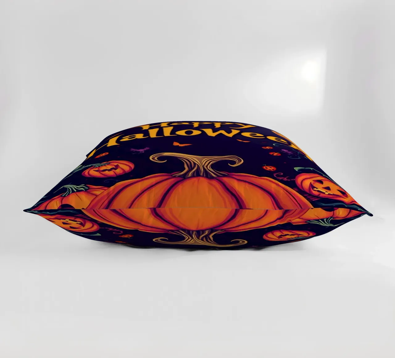 Illustrazione di Halloween zucca sorridente cuscino da DesignDoodle