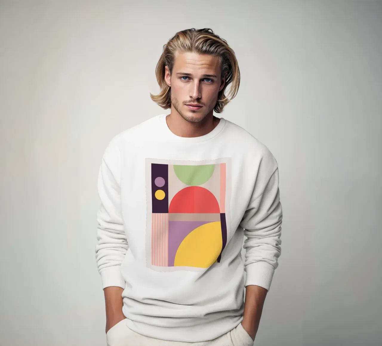 Astrazione geometrica colorata 8 felpa da Gaite