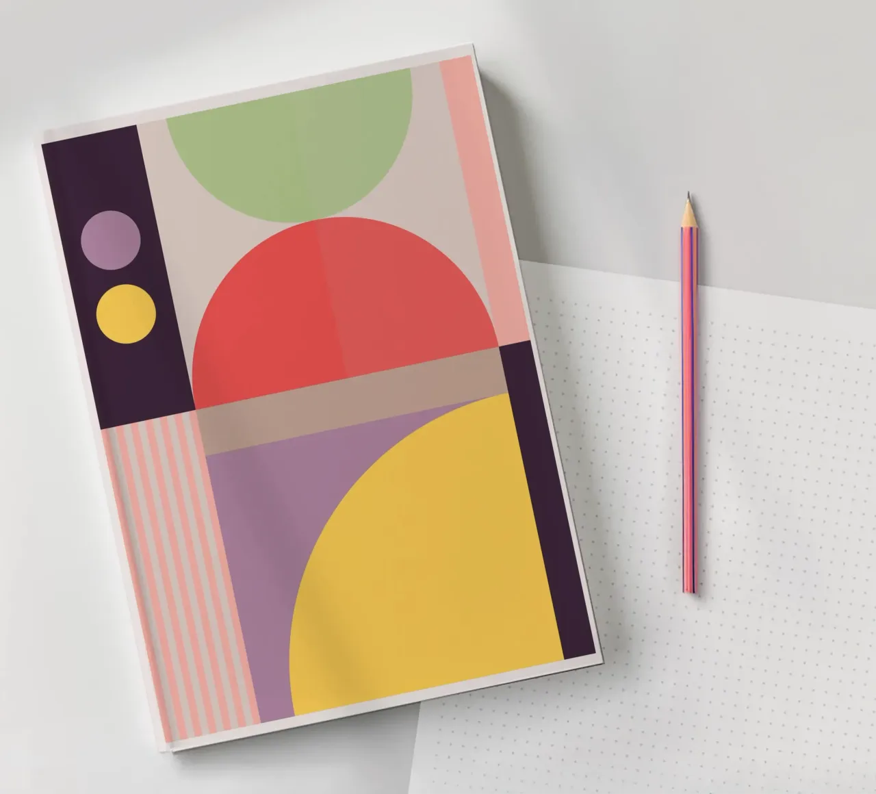 Colorful Geometric Abstraction 8 notebook by Gaite