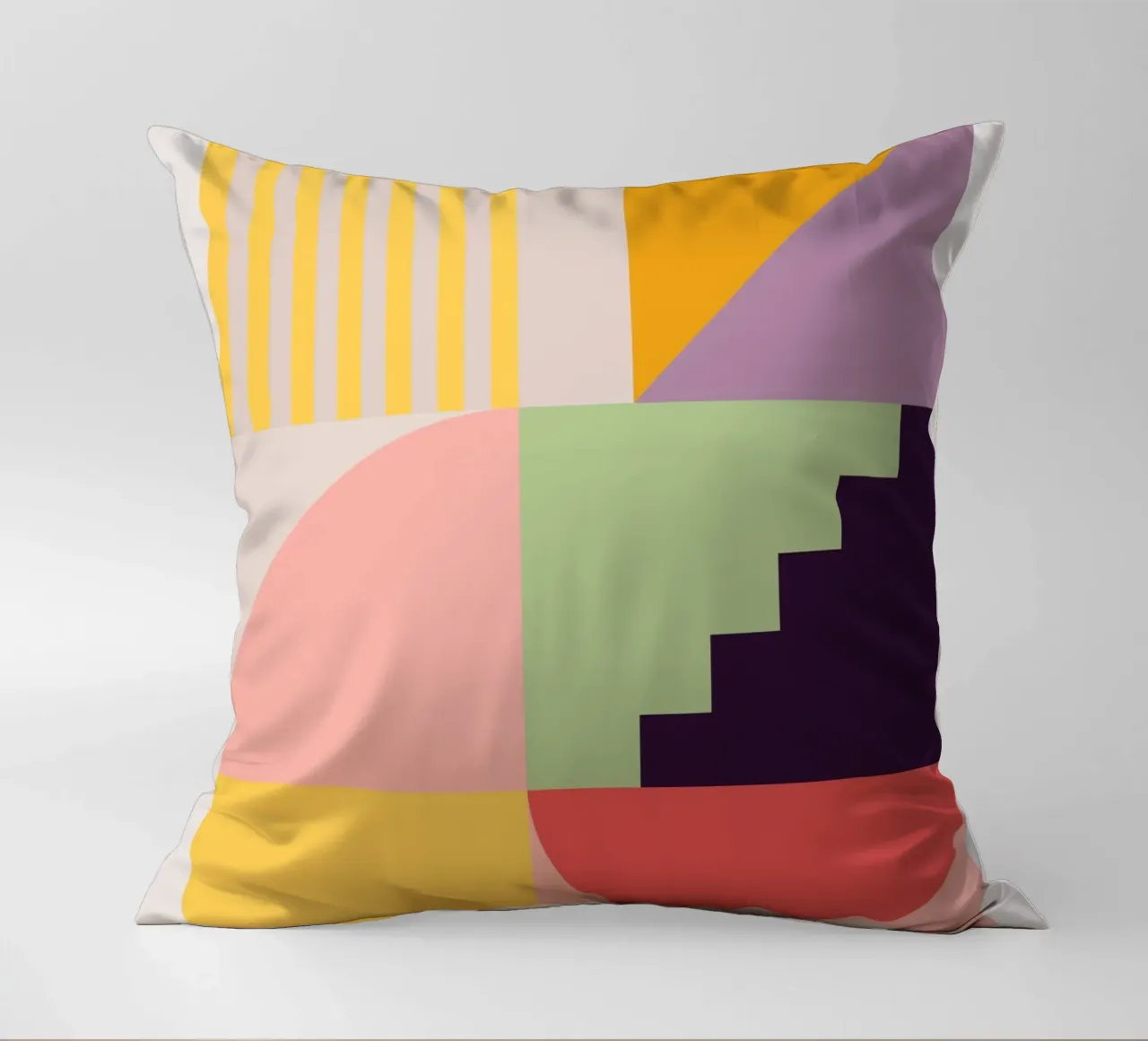 Astrazione geometrica colorata 7 cuscino da Gaite