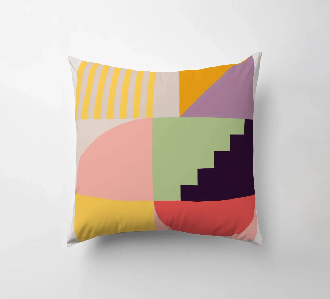 Astrazione geometrica colorata 7 cuscino da Gaite