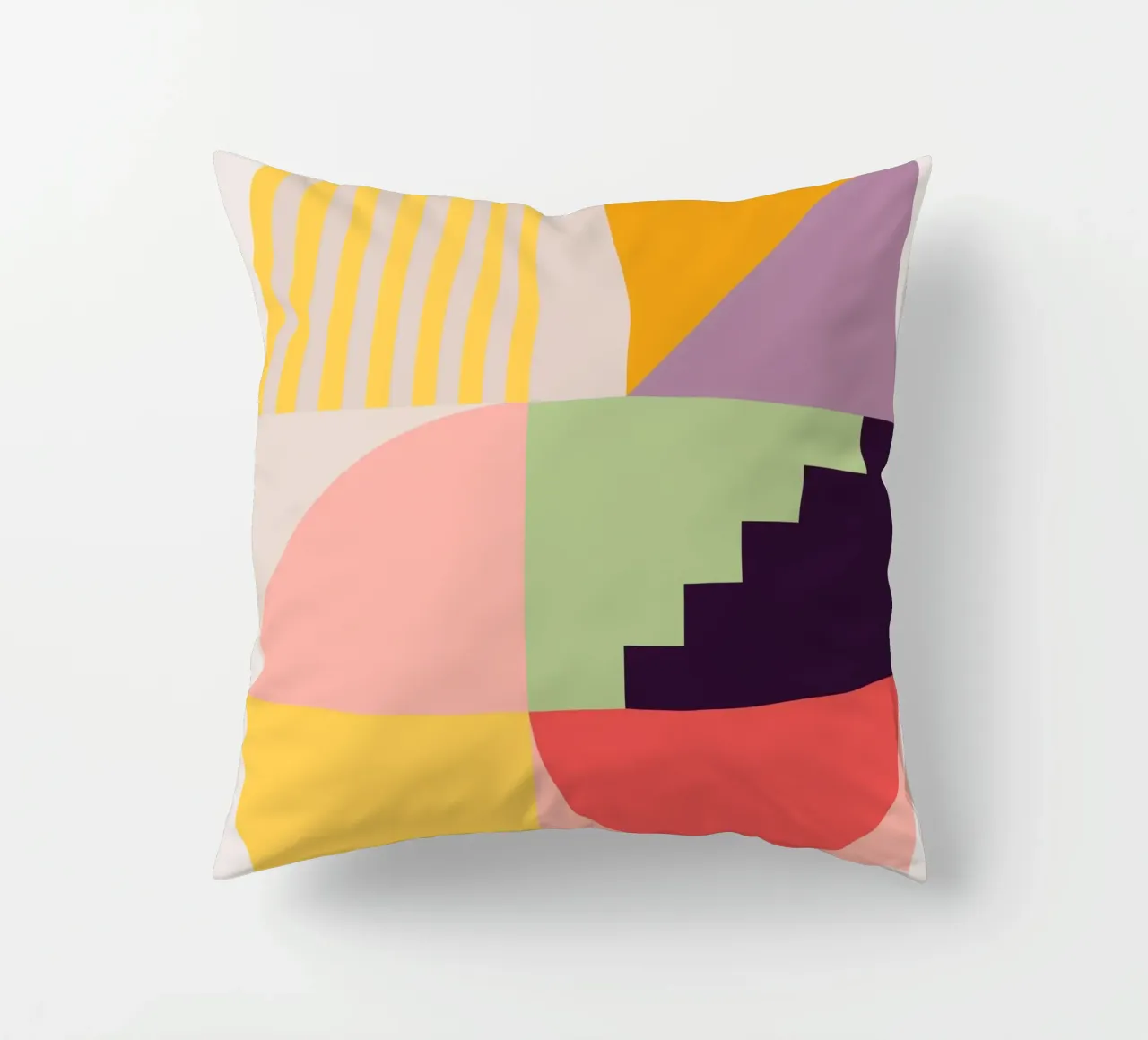 Astrazione geometrica colorata 7 cuscino da Gaite