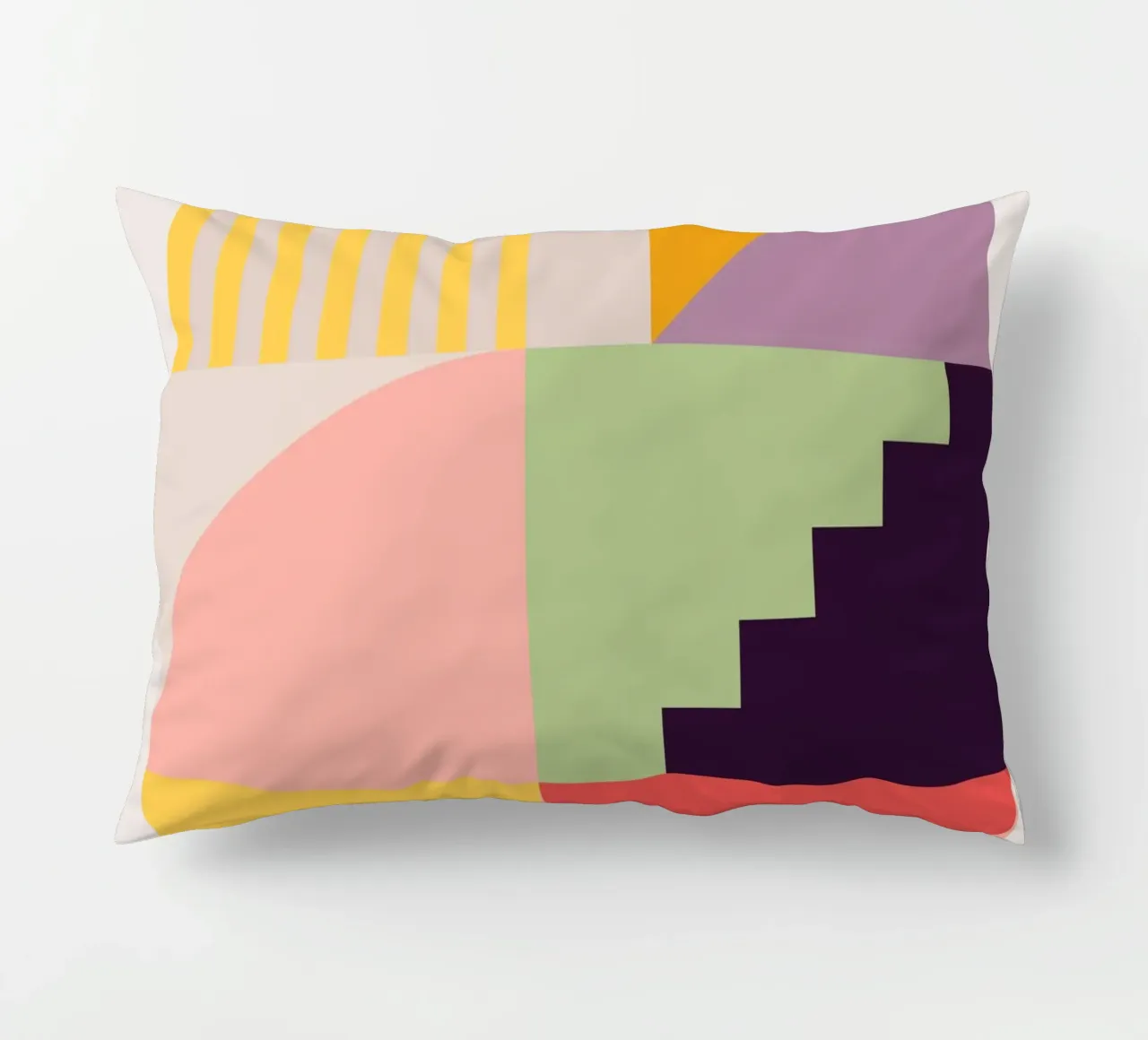 Astrazione geometrica colorata 7 cuscino da Gaite