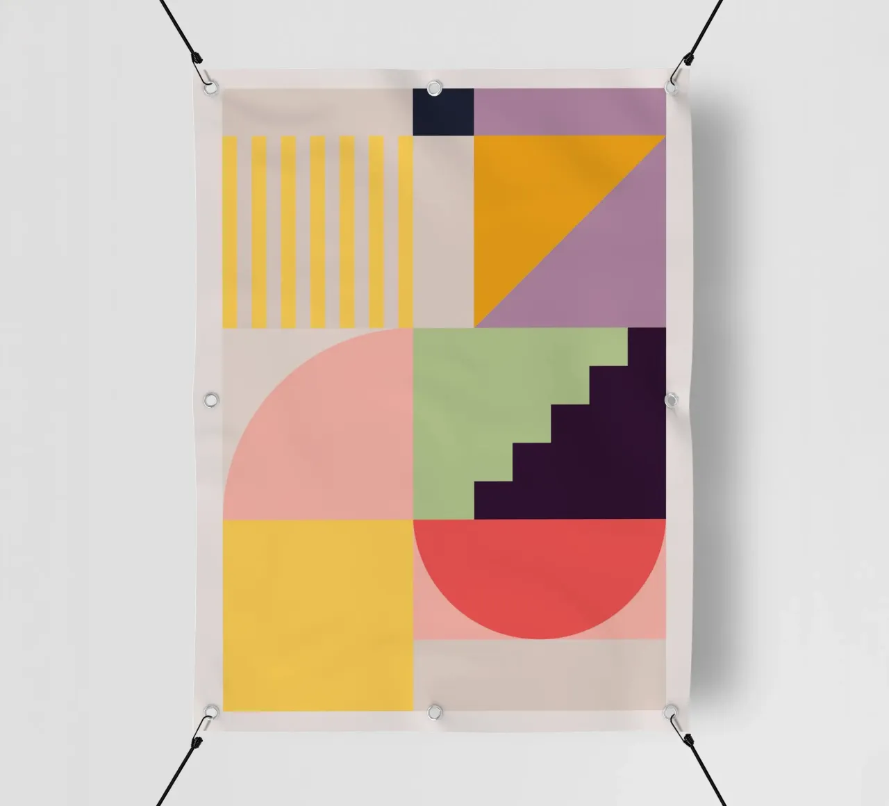 Bunte geometrische Abstraktion 7 PVC Plane von Gaite