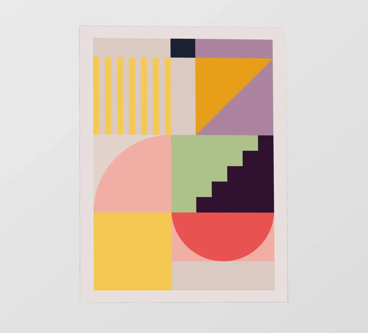 Bunte geometrische Abstraktion 7 PVC Plane von Gaite