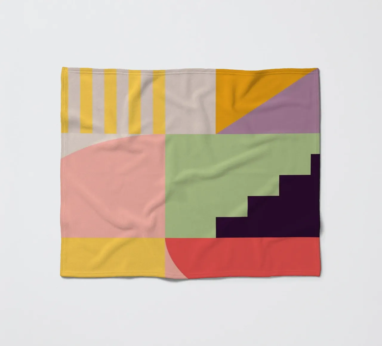 Astrazione geometrica colorata 7 coperta in pile da Gaite