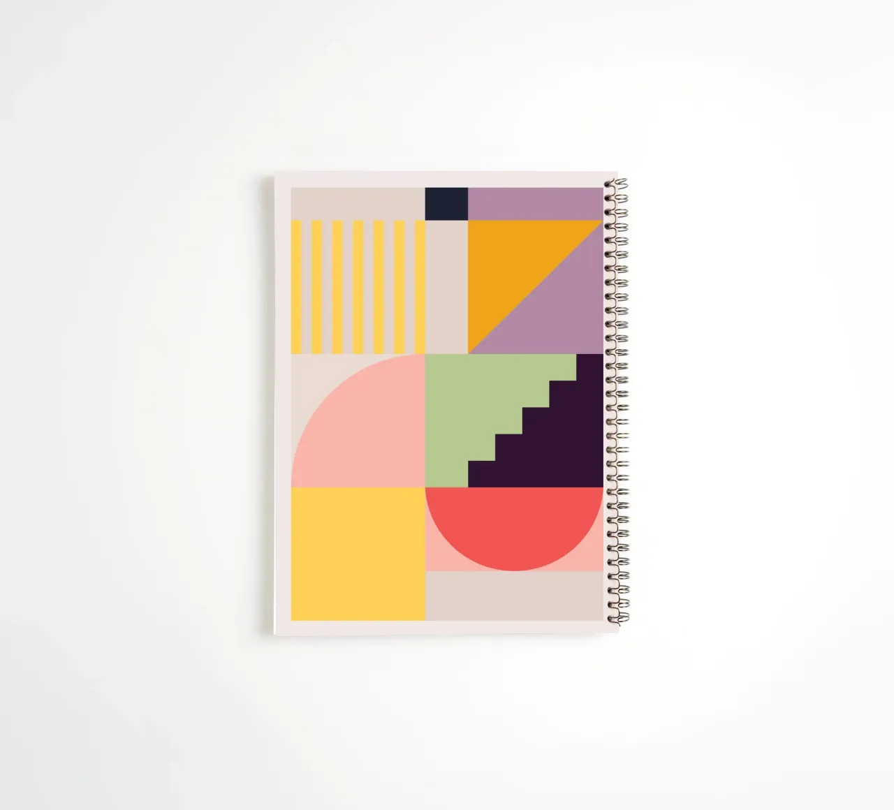 Colorful Geometric Abstraction 7 spiral notebook by Gaite