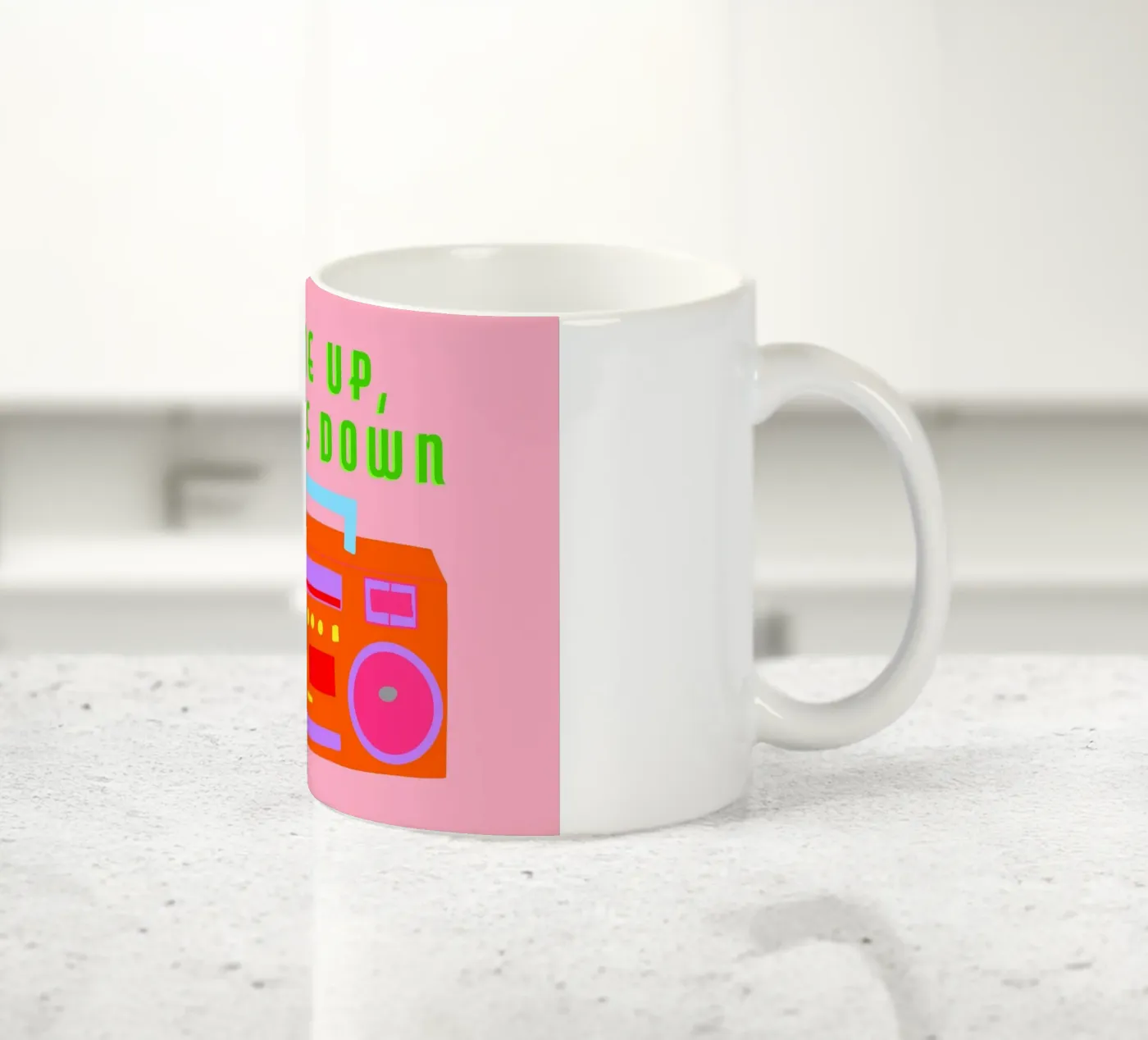 Volume up ceramic mug by Limo und Mo