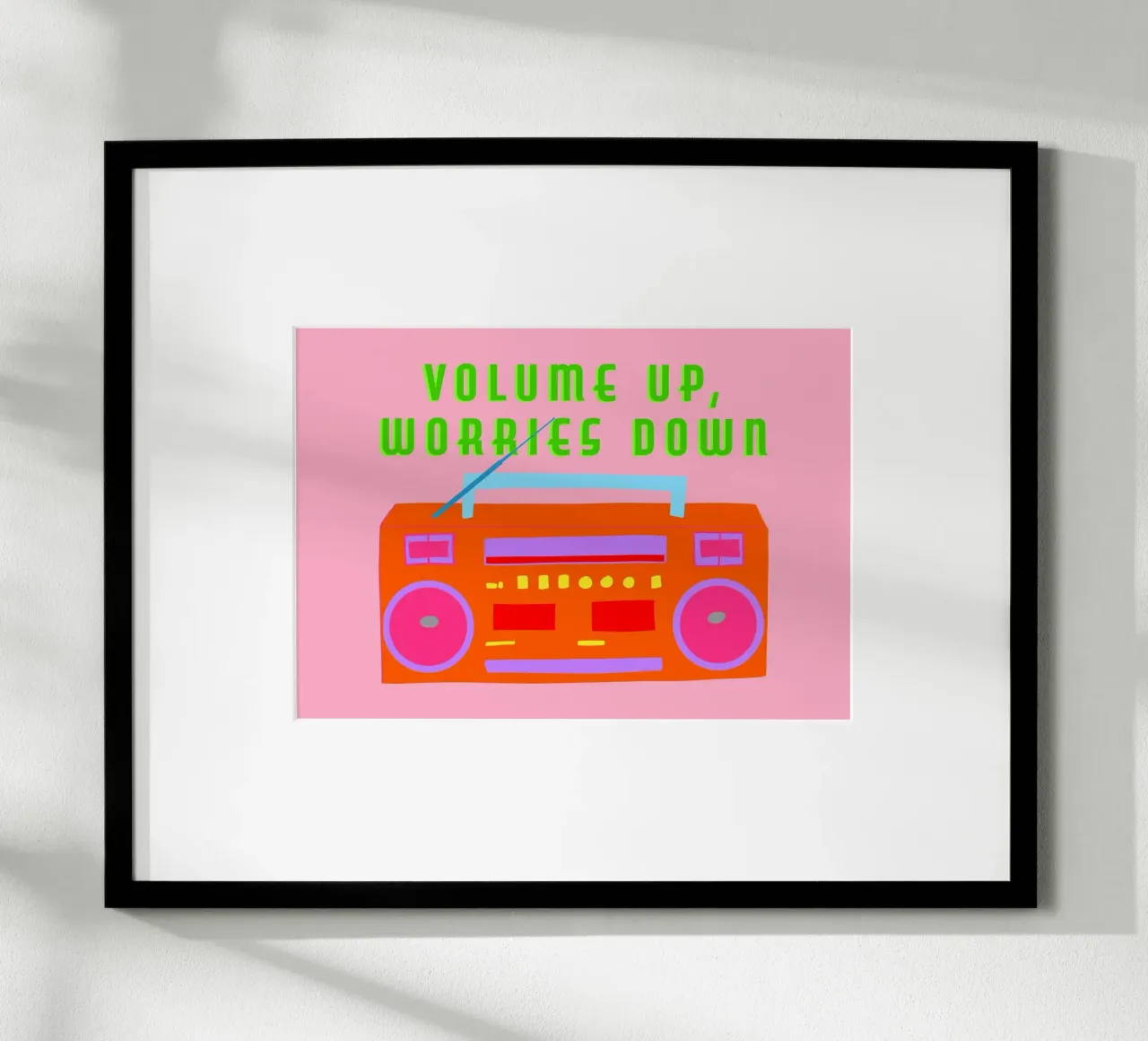 Volume up Poster mit Aluminium Rahmen von Limo und Mo