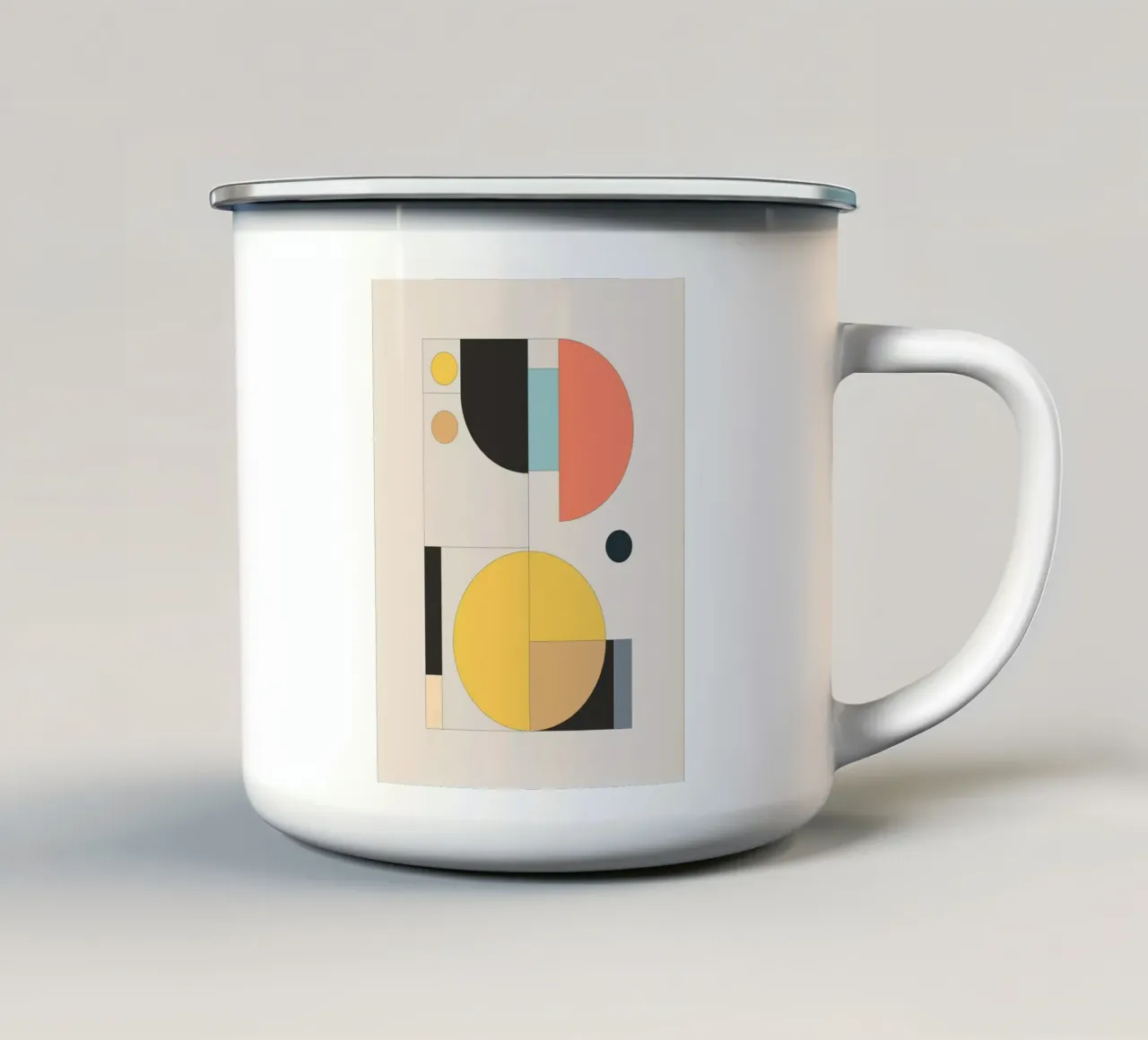 Geometria minimalista 9 tazza in smalto da Gaite