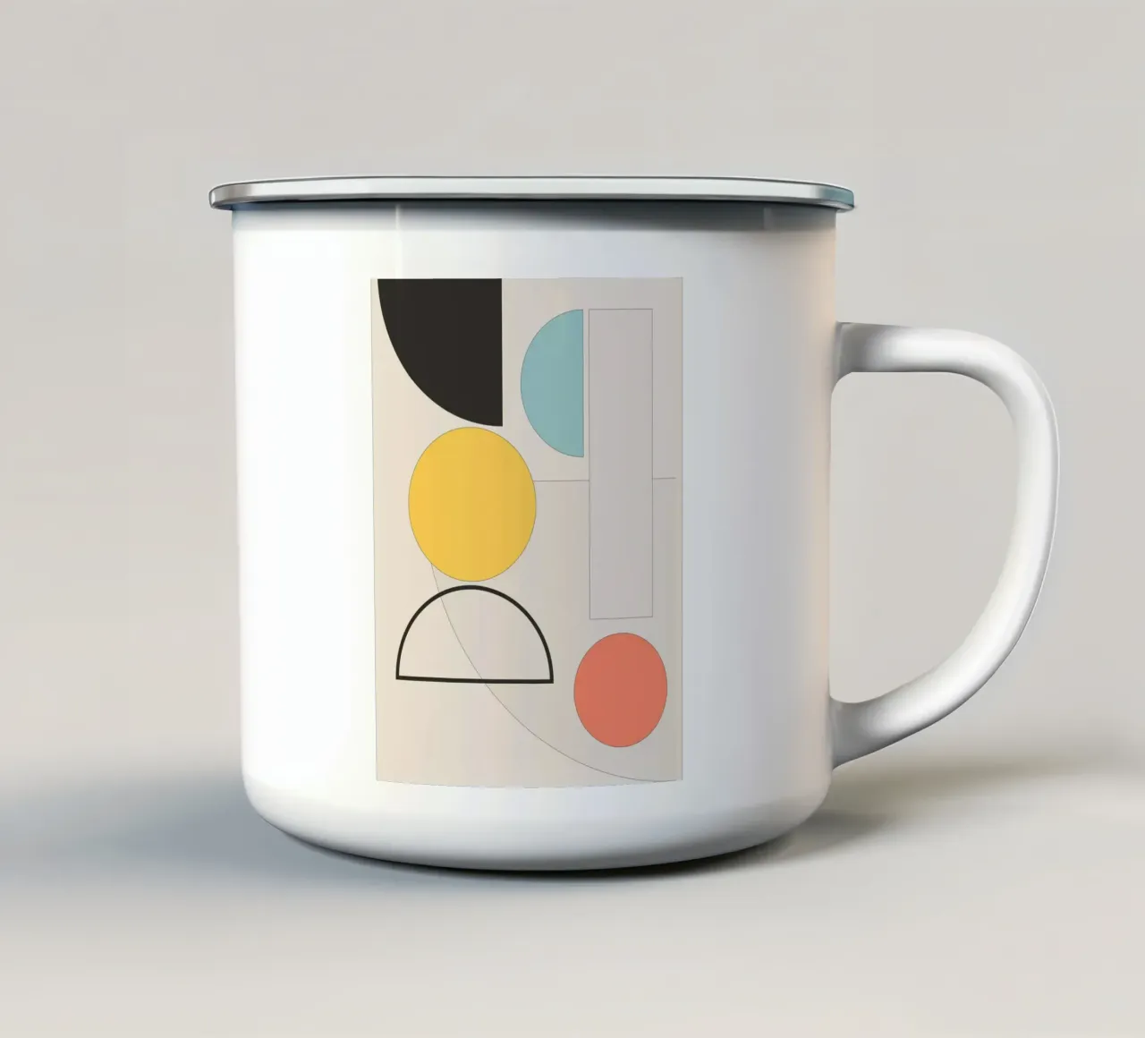 Geometria minimalista 11 tazza in smalto da Gaite