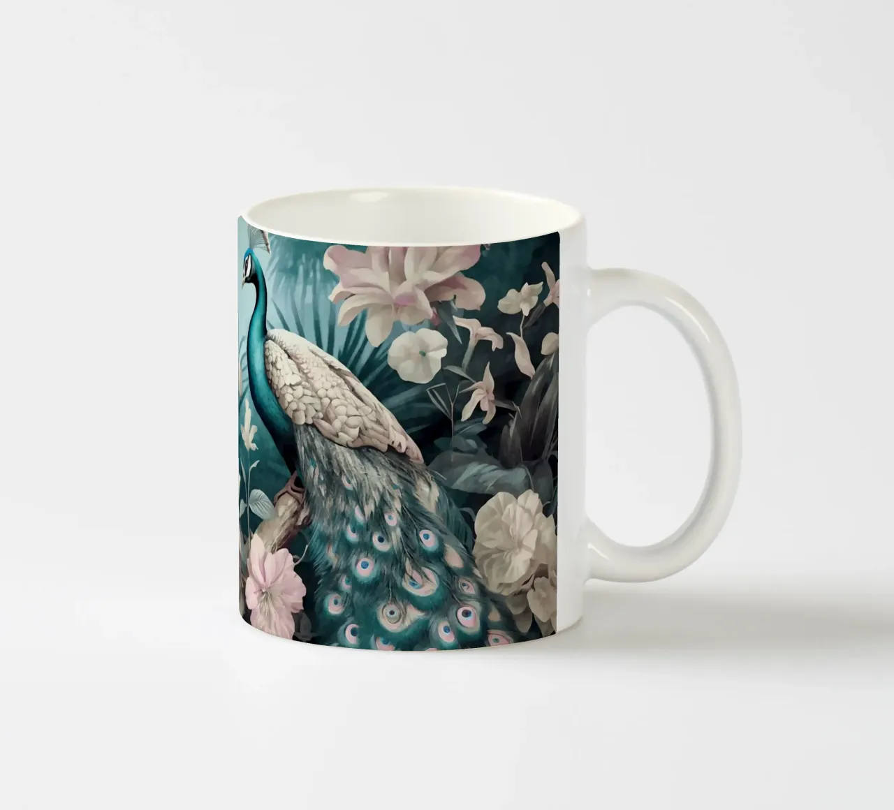Pavoni Paradiso mistico della giungla tazza in ceramica da Andrea Haase Vintage World