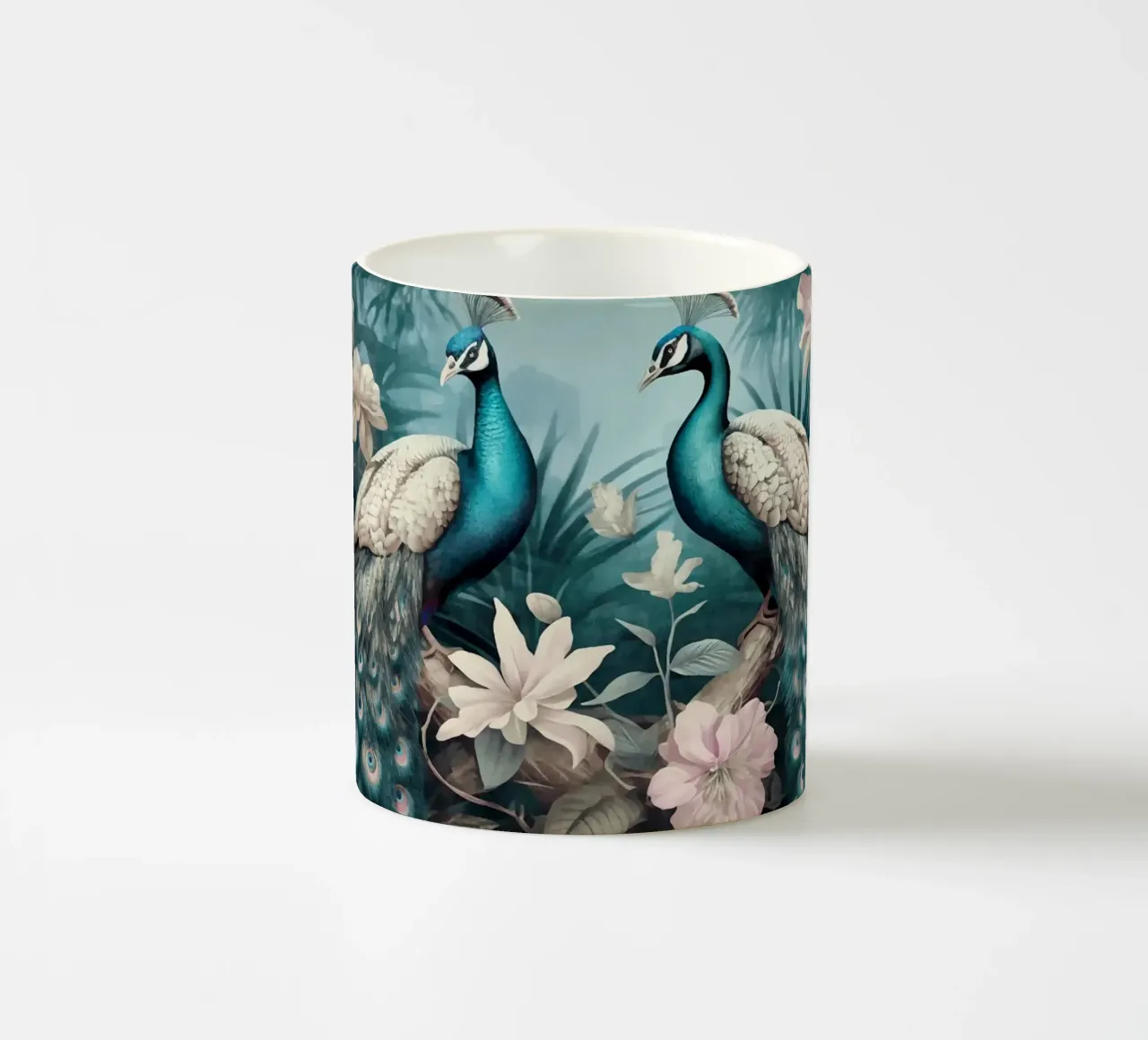 Pavoni Paradiso mistico della giungla tazza in ceramica da Andrea Haase Vintage World
