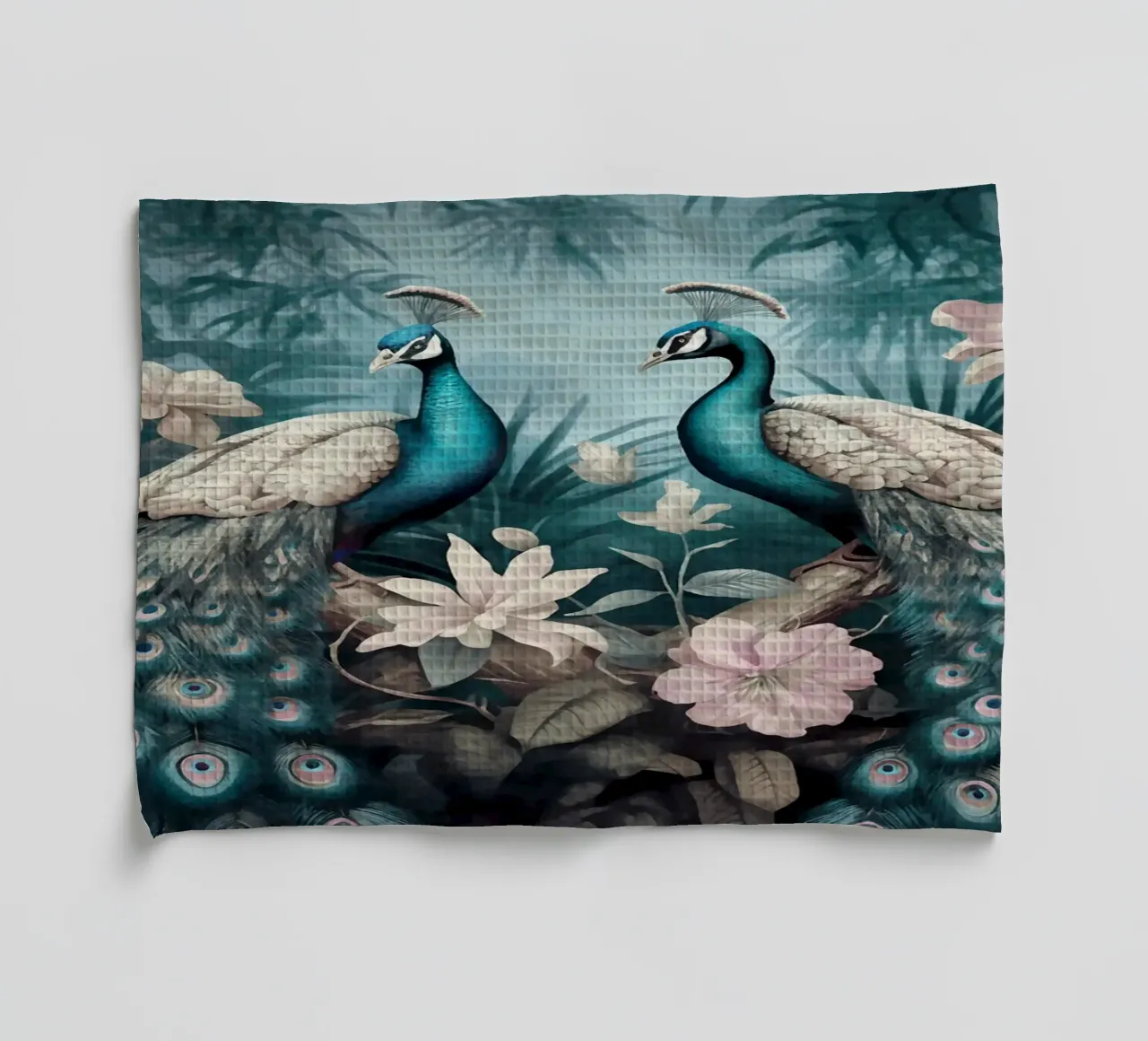 Pfaue Mystisches Dschungelparadies Geschirrtuch von Andrea Haase Vintage World