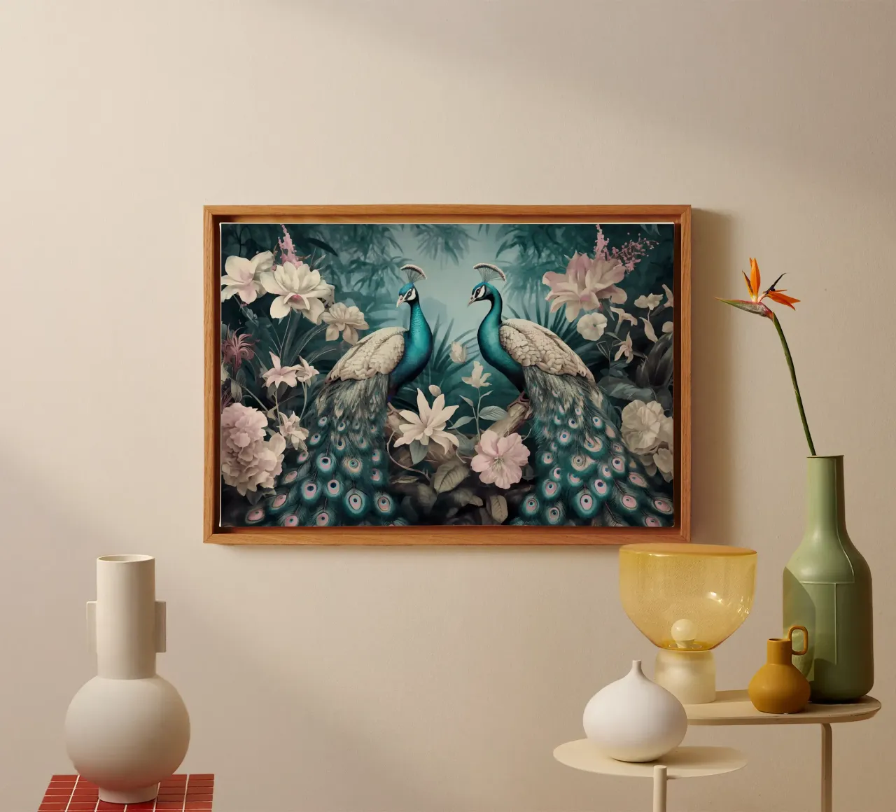 Pfaue Mystisches Dschungelparadies Leinwand von Andrea Haase Vintage World