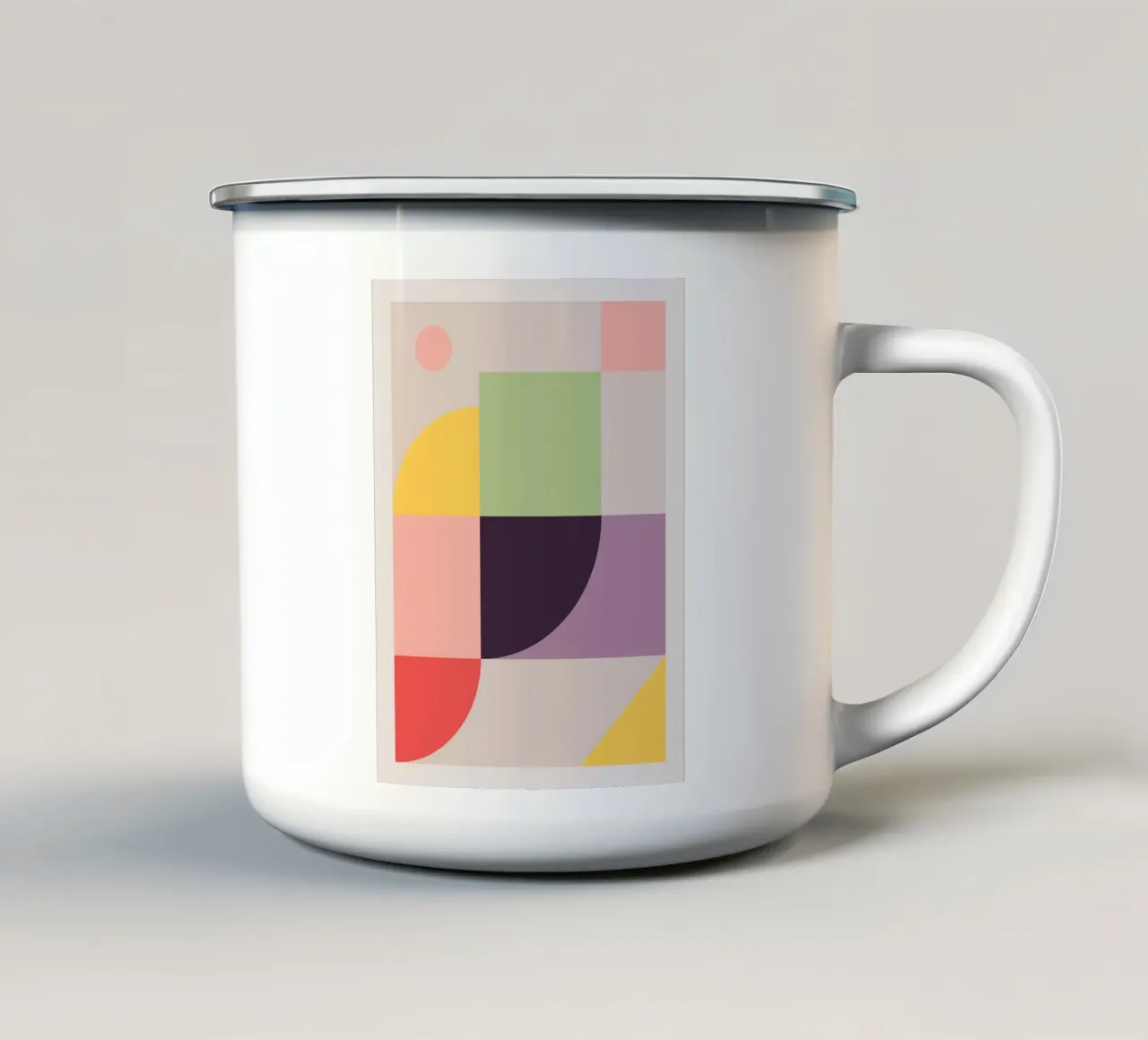 Geometria minimalista 19 tazza in smalto da Gaite