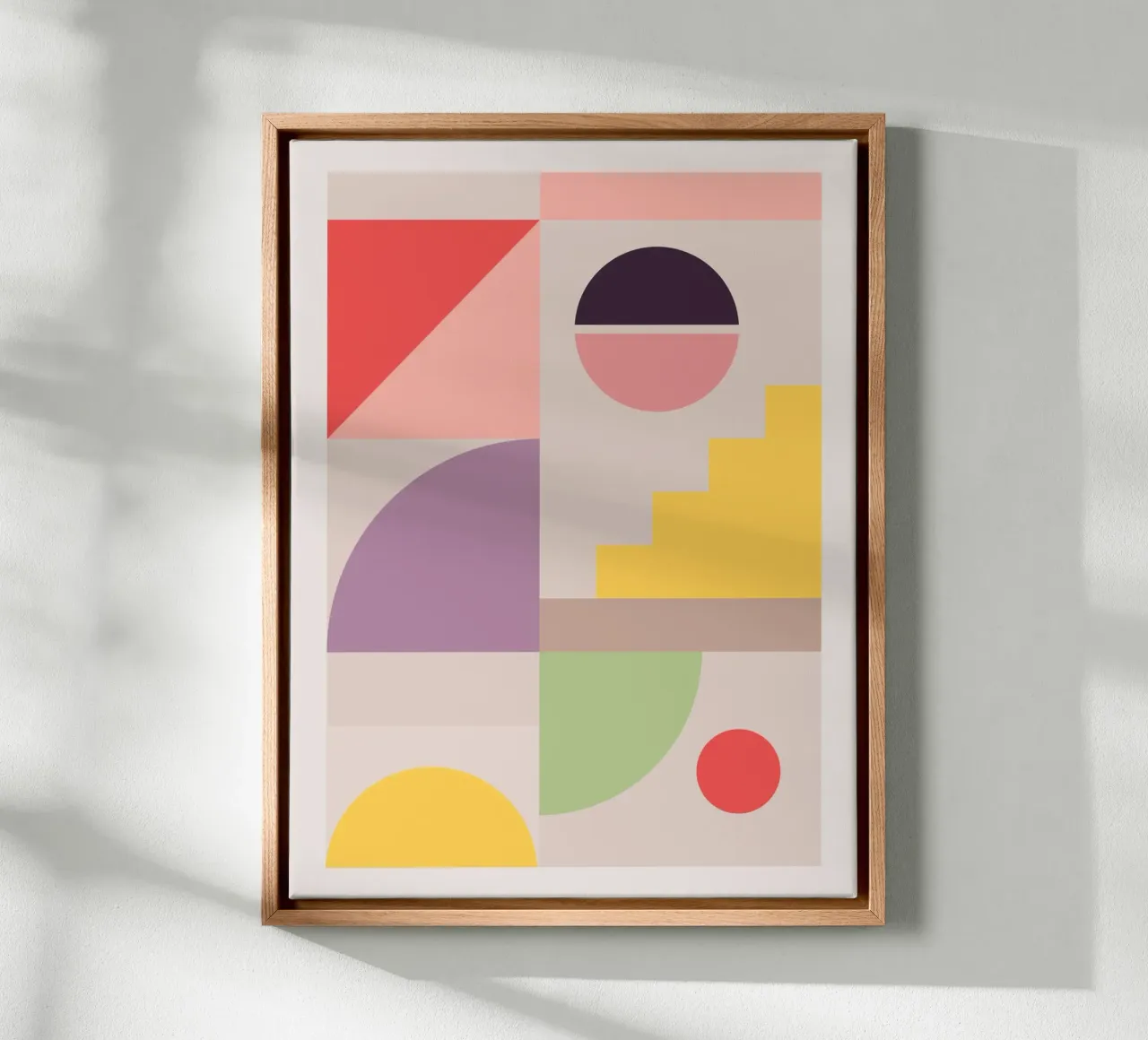 Minimalist Geometry 20 canvas with Floater frame by Gaite