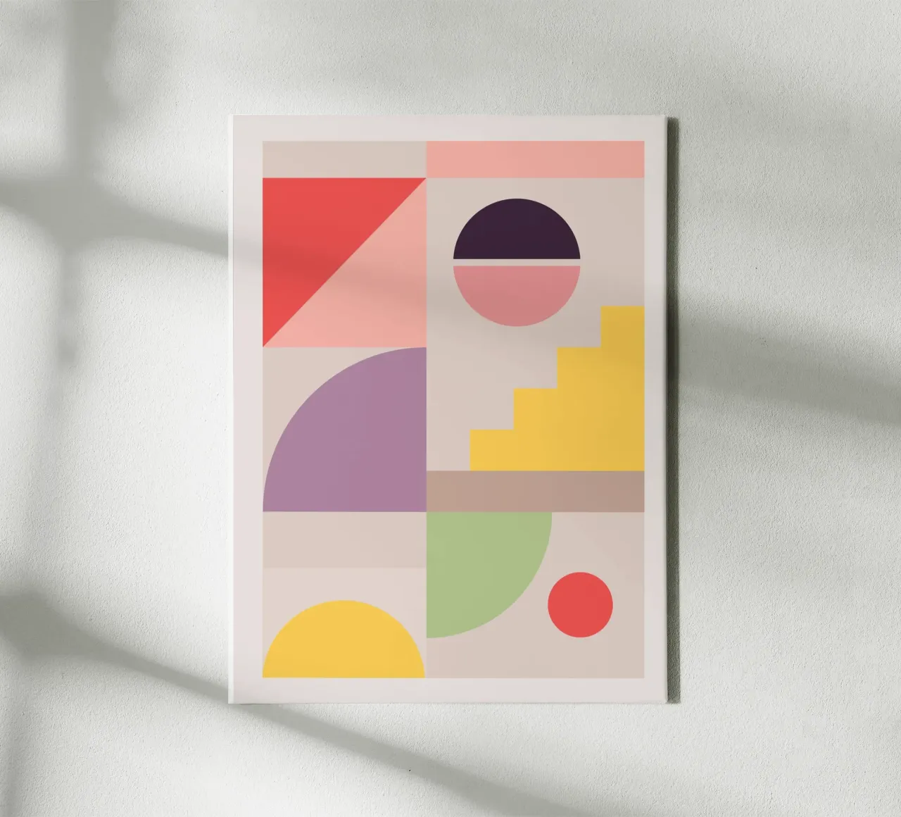Minimalist Geometry 20 canvas with Floater frame by Gaite
