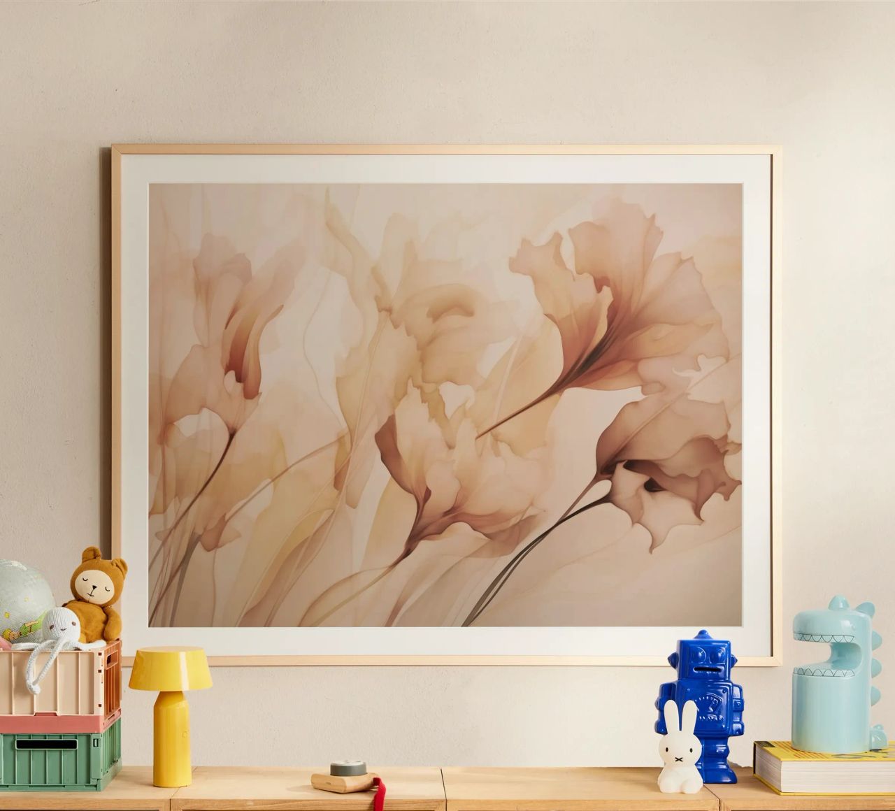 Ethereal Blooming Fantasies Peach poster by Andrea Haase Floral Passion