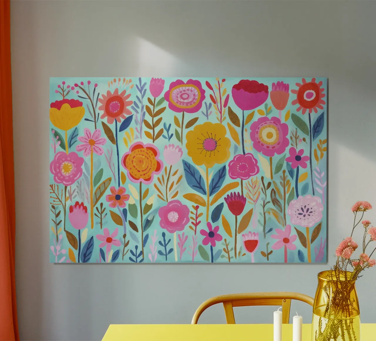 Zomerse weide poster met houten frame van Andrea Haase Modern Home