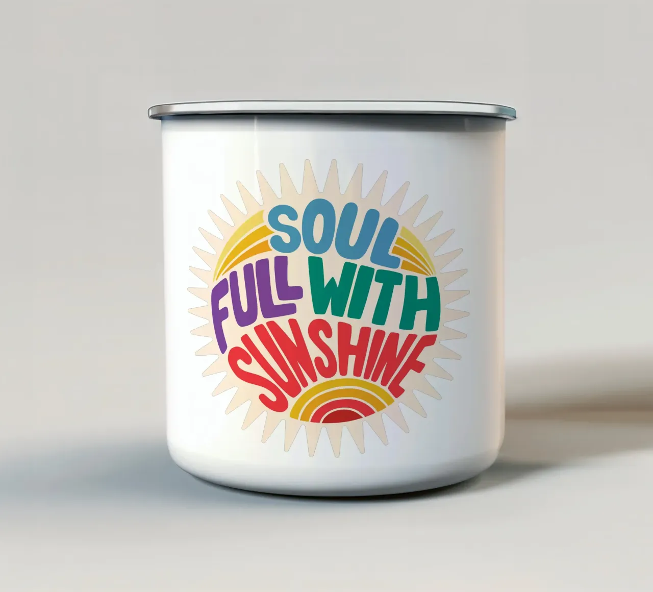 Anima piena di sole tazza in smalto da easternspringco