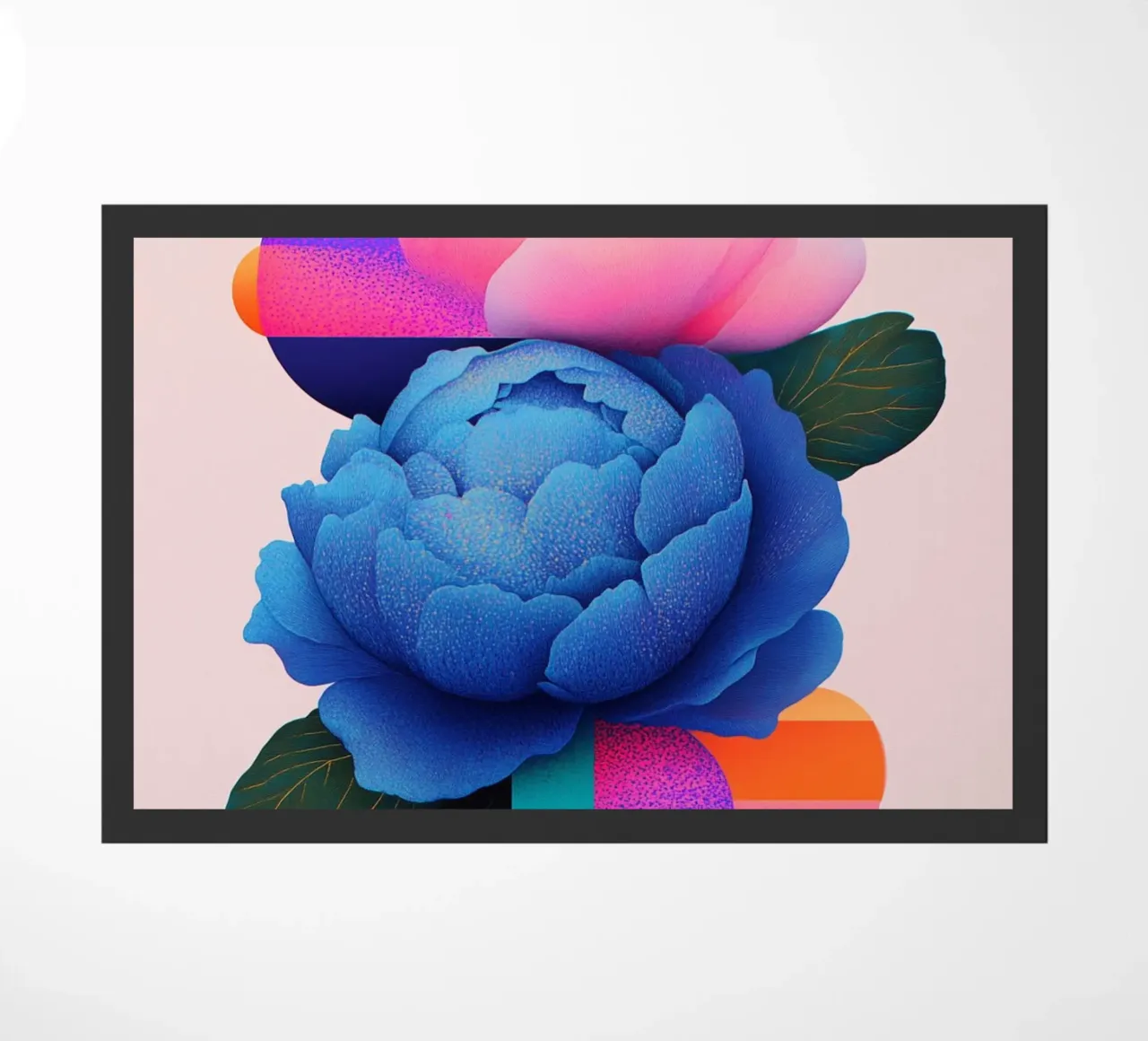 Peonie geometriche pop zerbino da Carinaprint