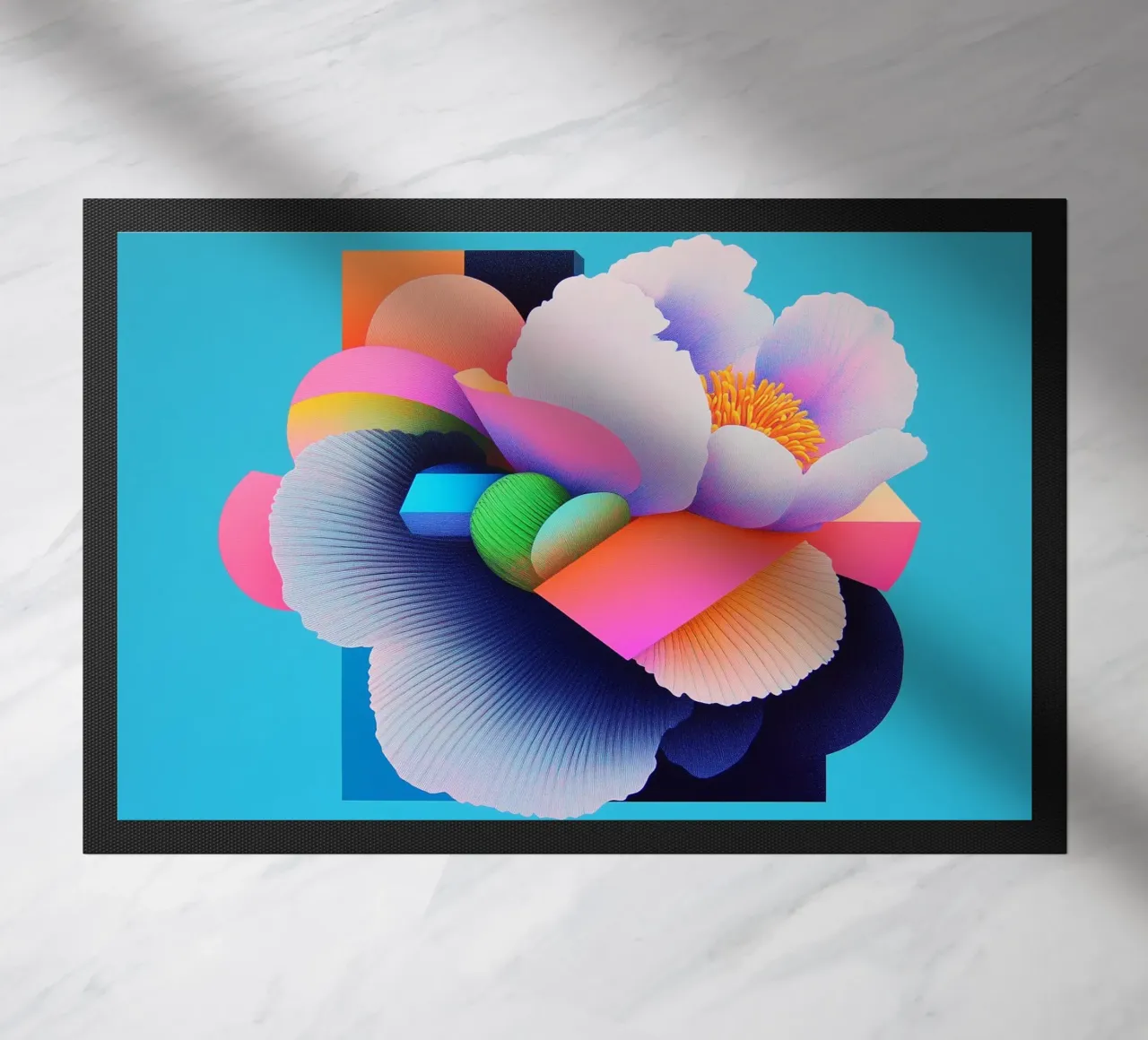 Peonie simmetriche pop zerbino da Carinaprint