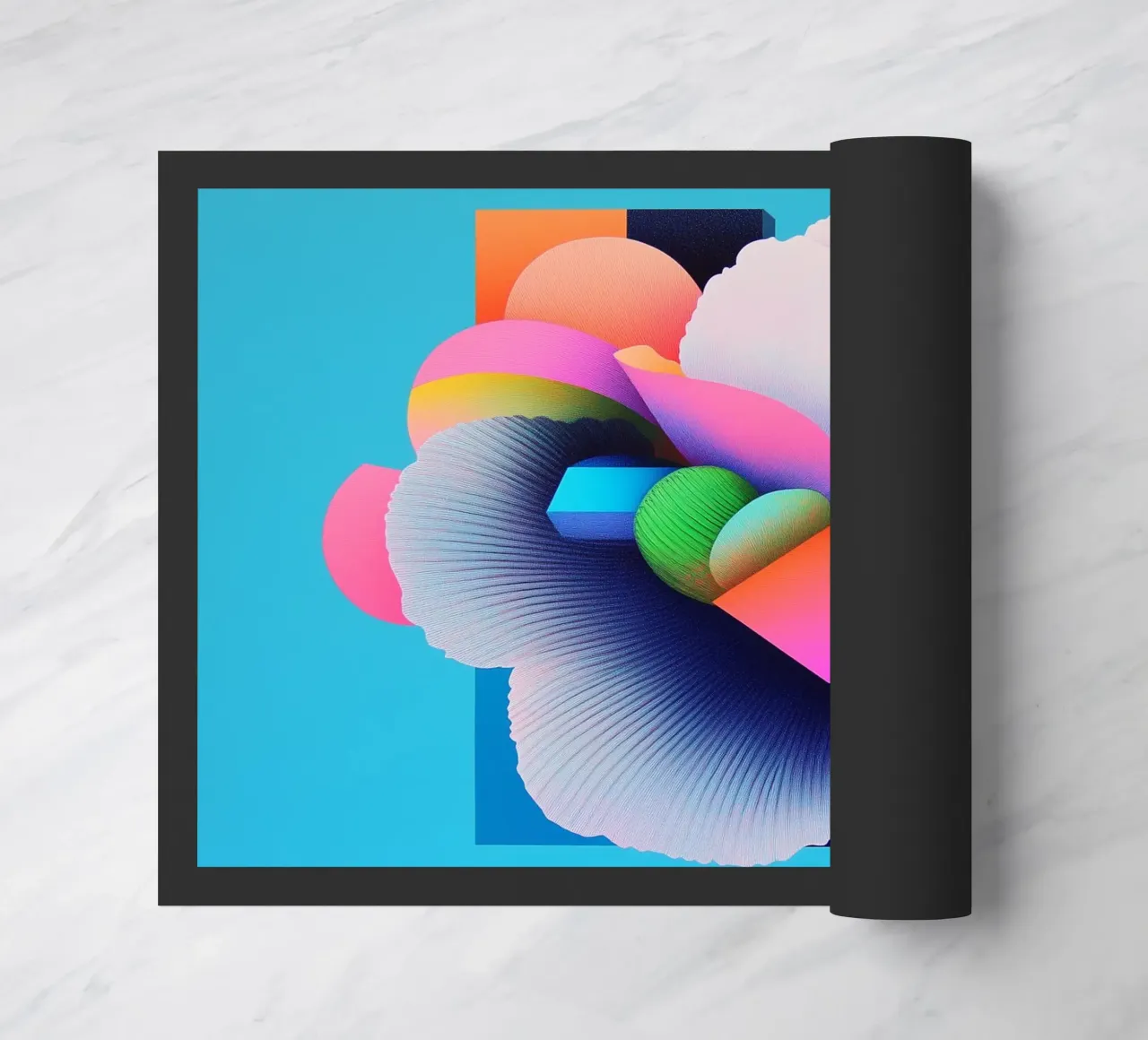 Peonie simmetriche pop zerbino da Carinaprint